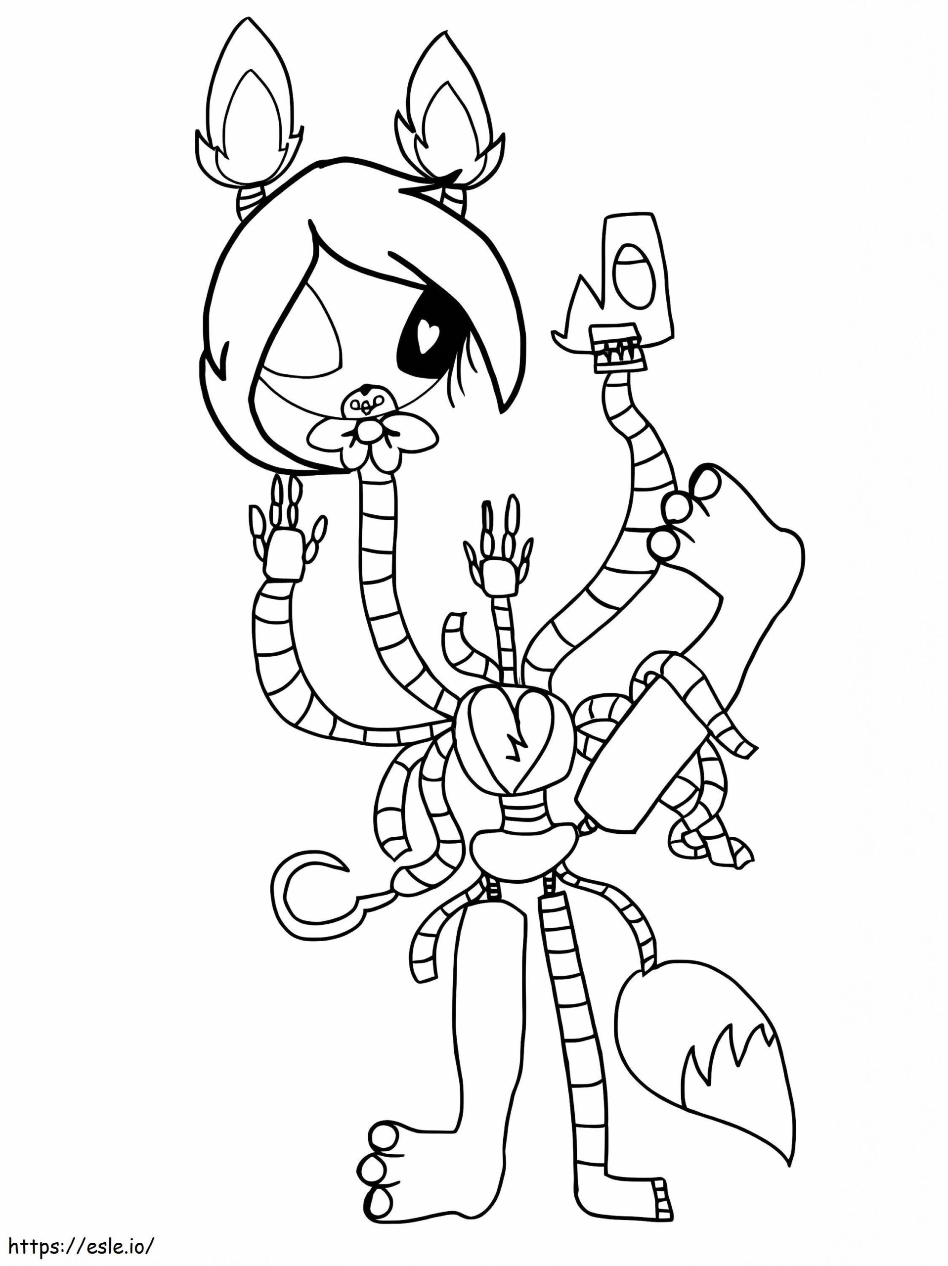 Mangle FNAF Coloring Page
