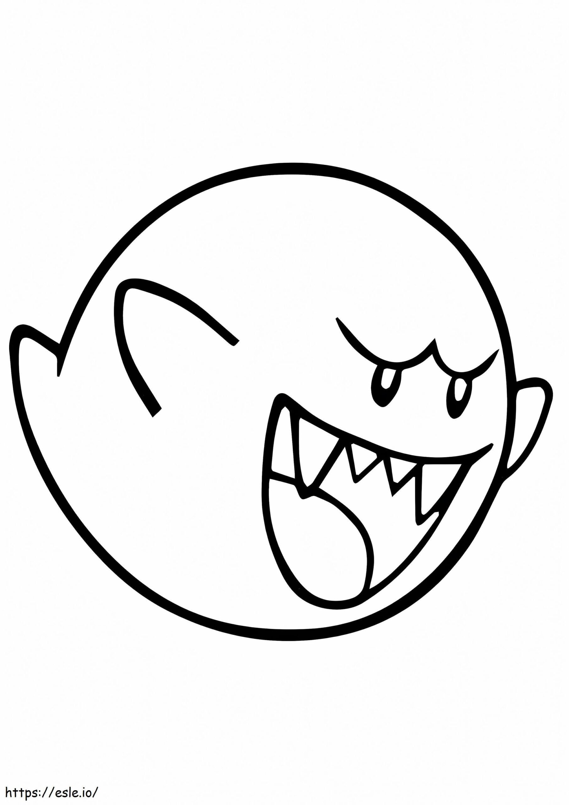 Mario Bros King Boo Coloring Page