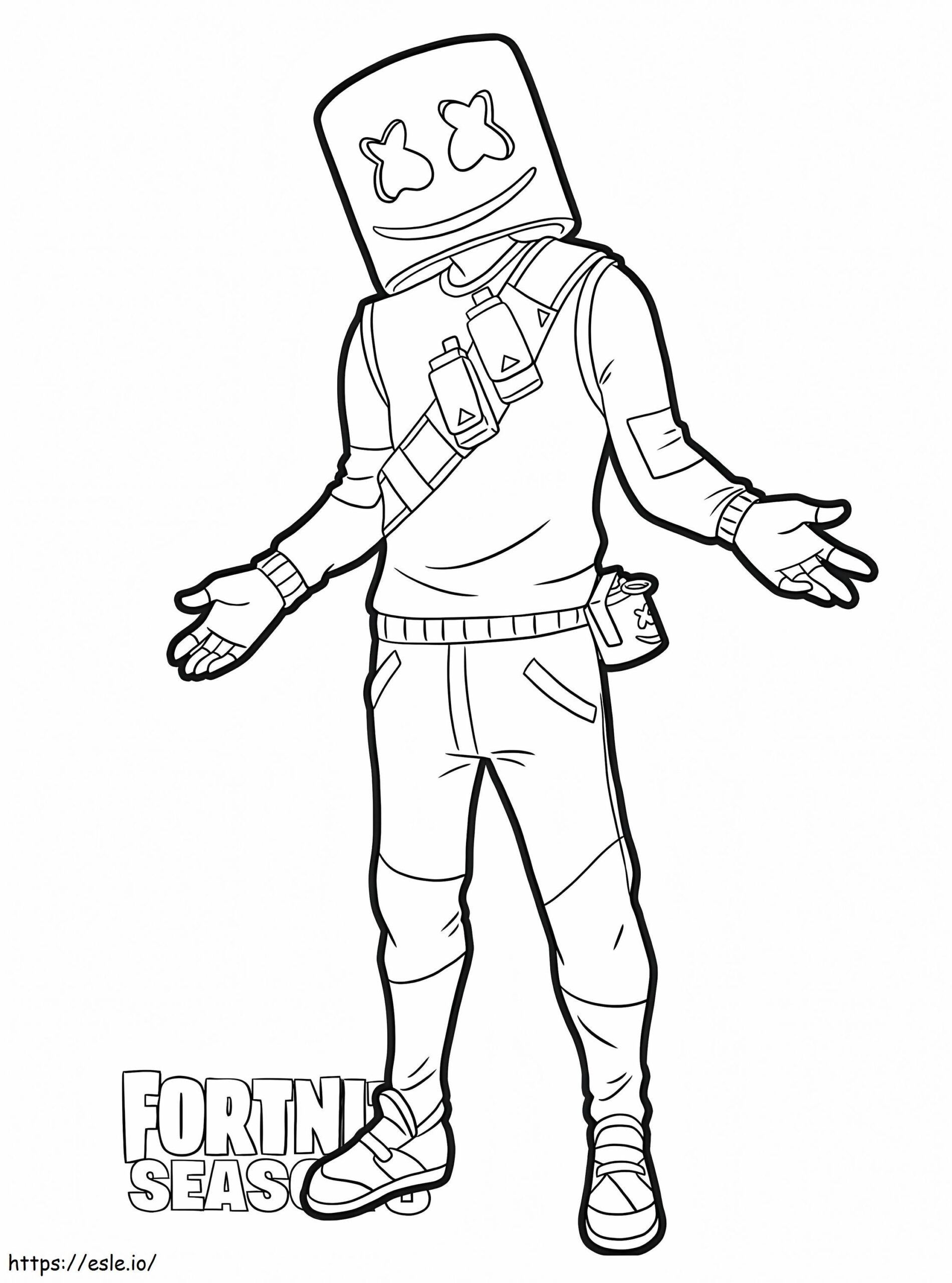 Marshmello Fortnite 1 760X1024 Coloring Page