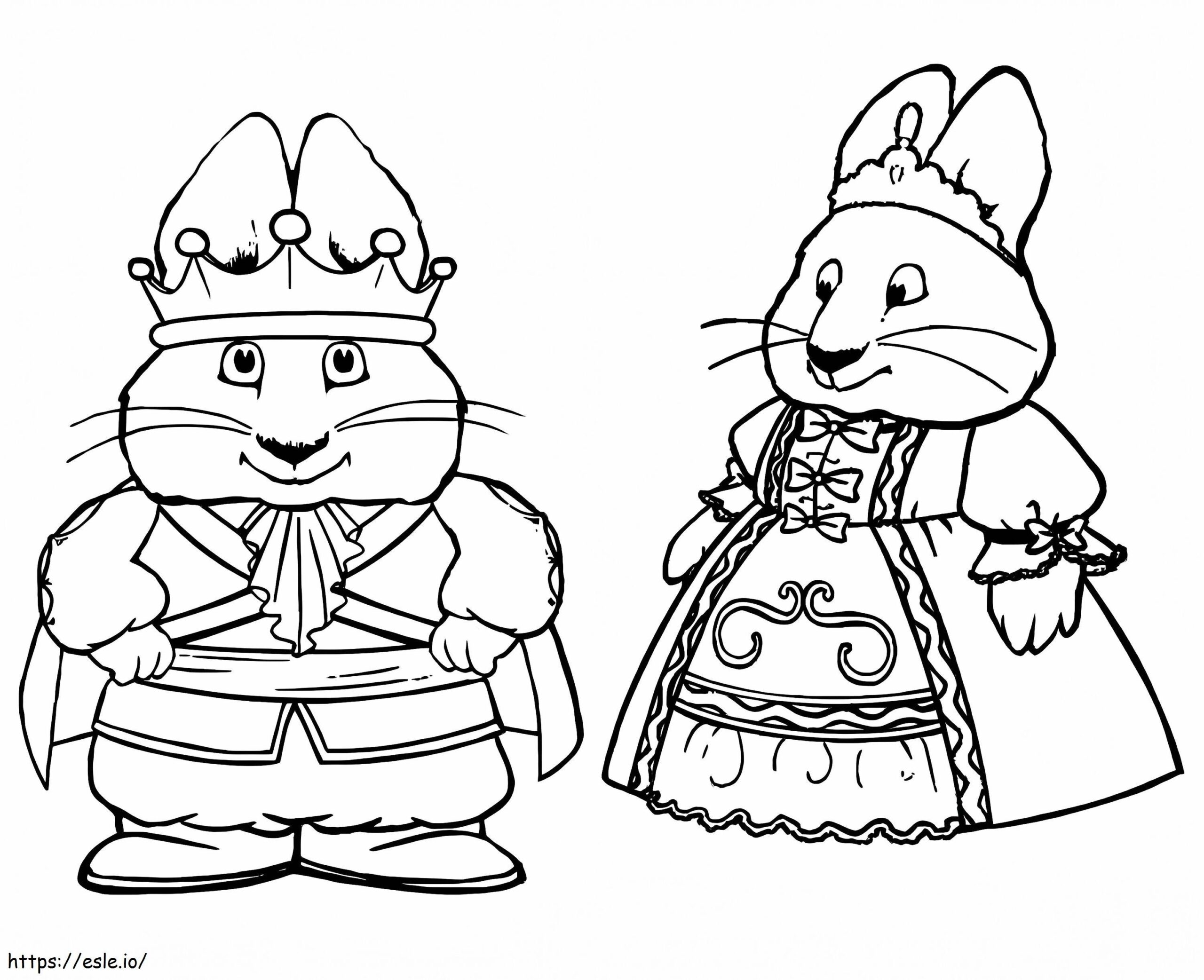 Max And Ruby With Royal Clothes Coloring Page