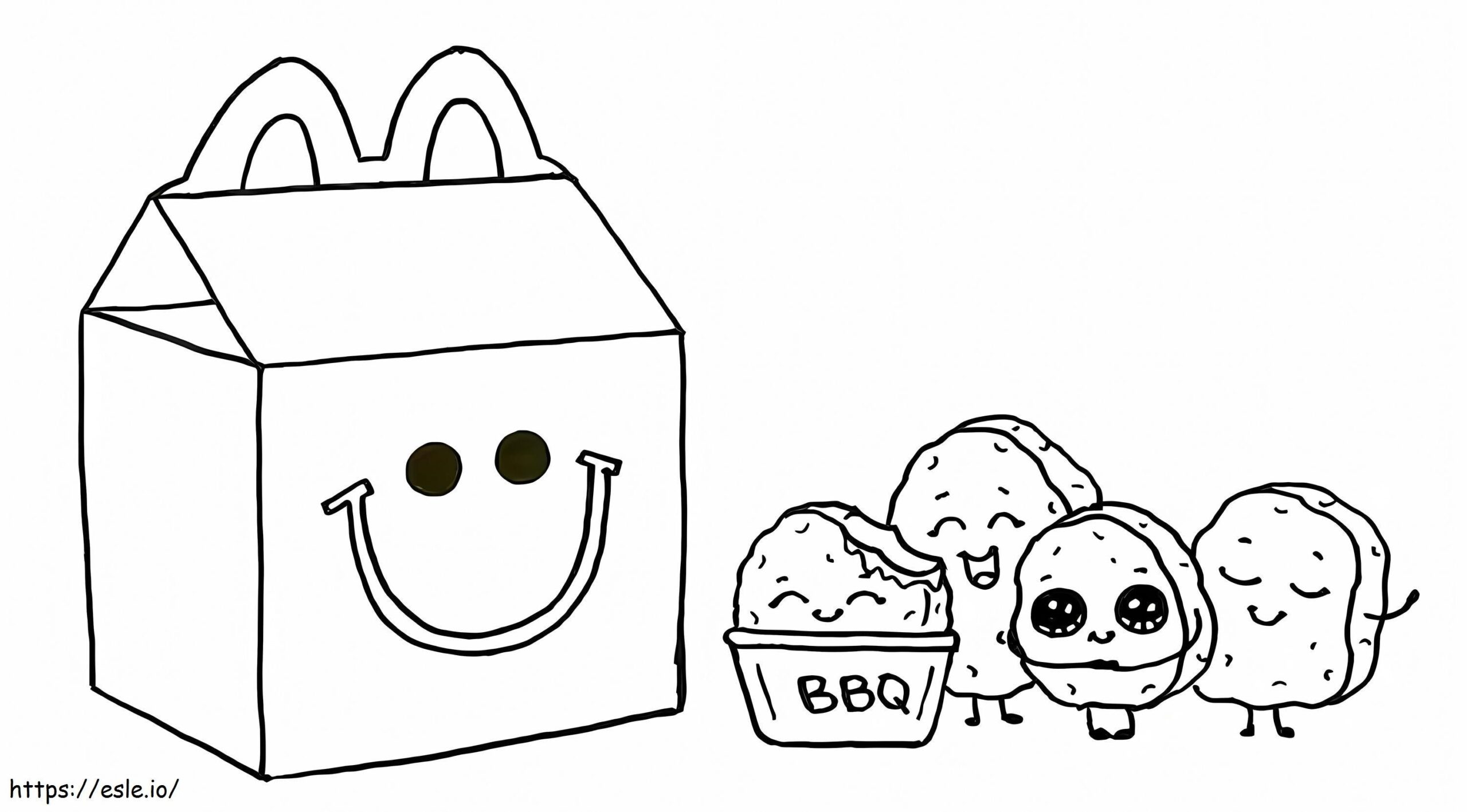 Mcdonald Happy Meal Coloring Coloring Page