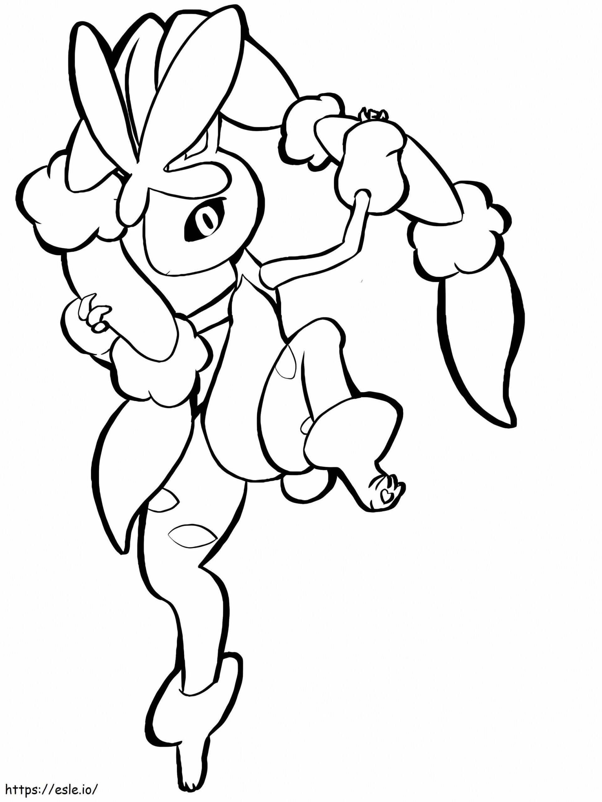 Mega Lopunny Pokemon Coloring Page