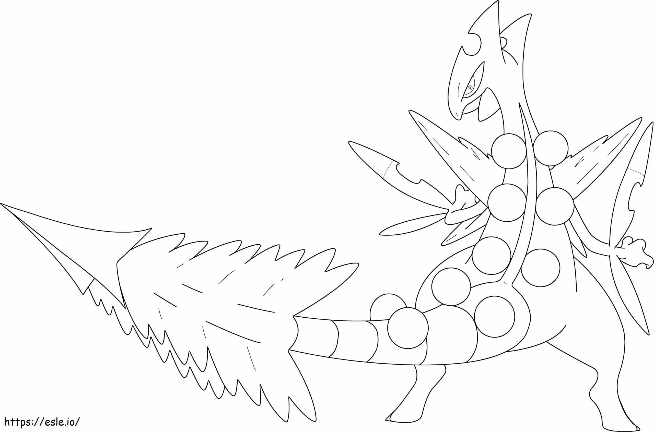 Mega Sceptile Pokemon Coloring Page