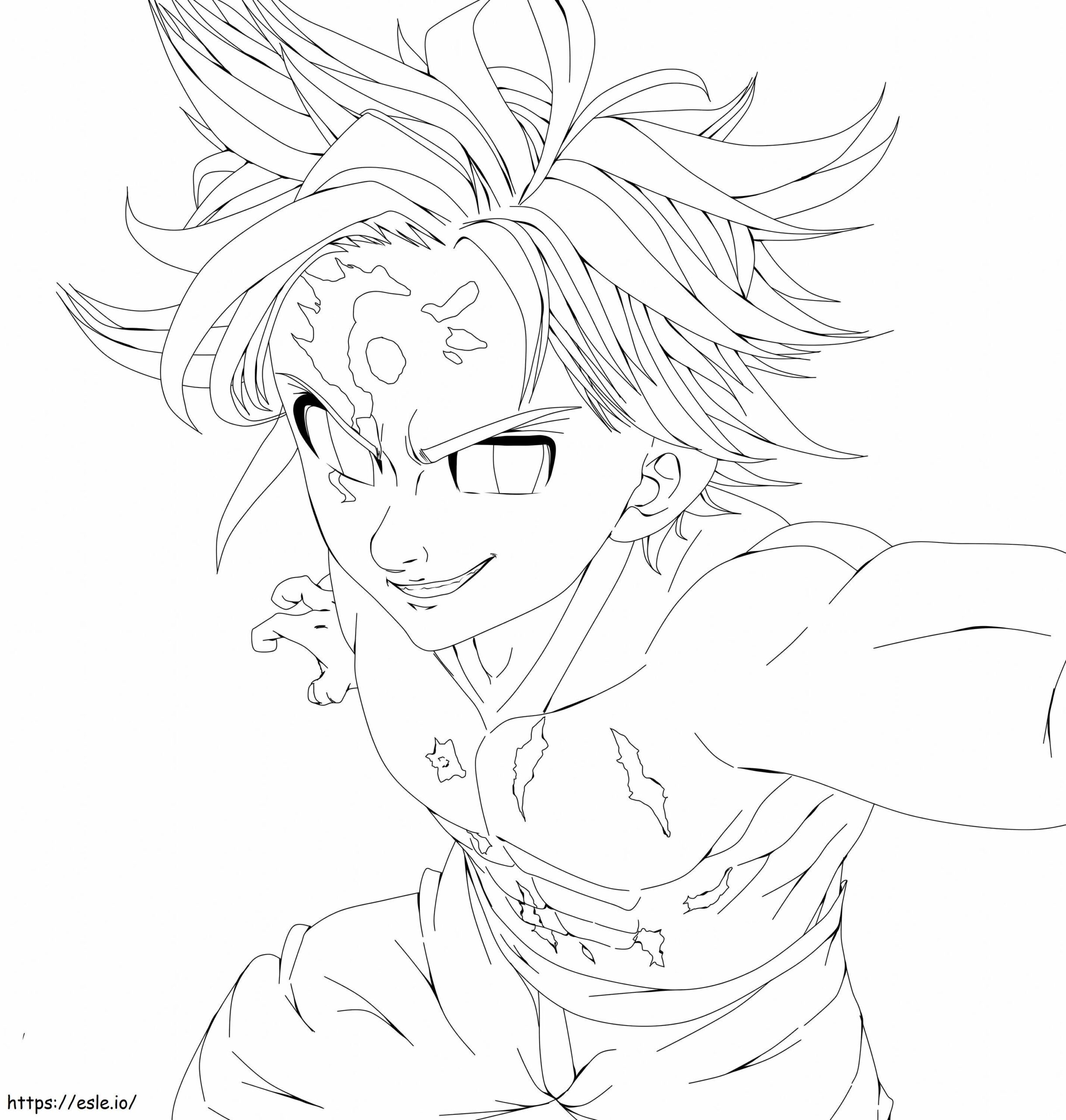 Meliodas 5 Coloring Page