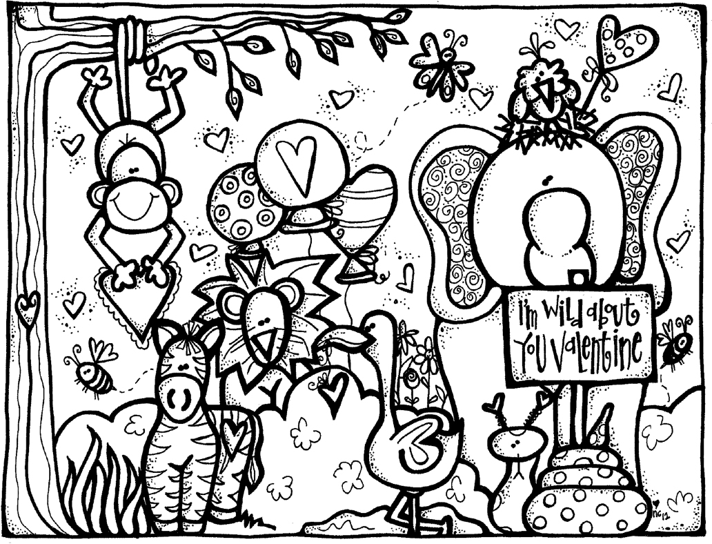 MelonHeadz Valentine s Day Coloring Page