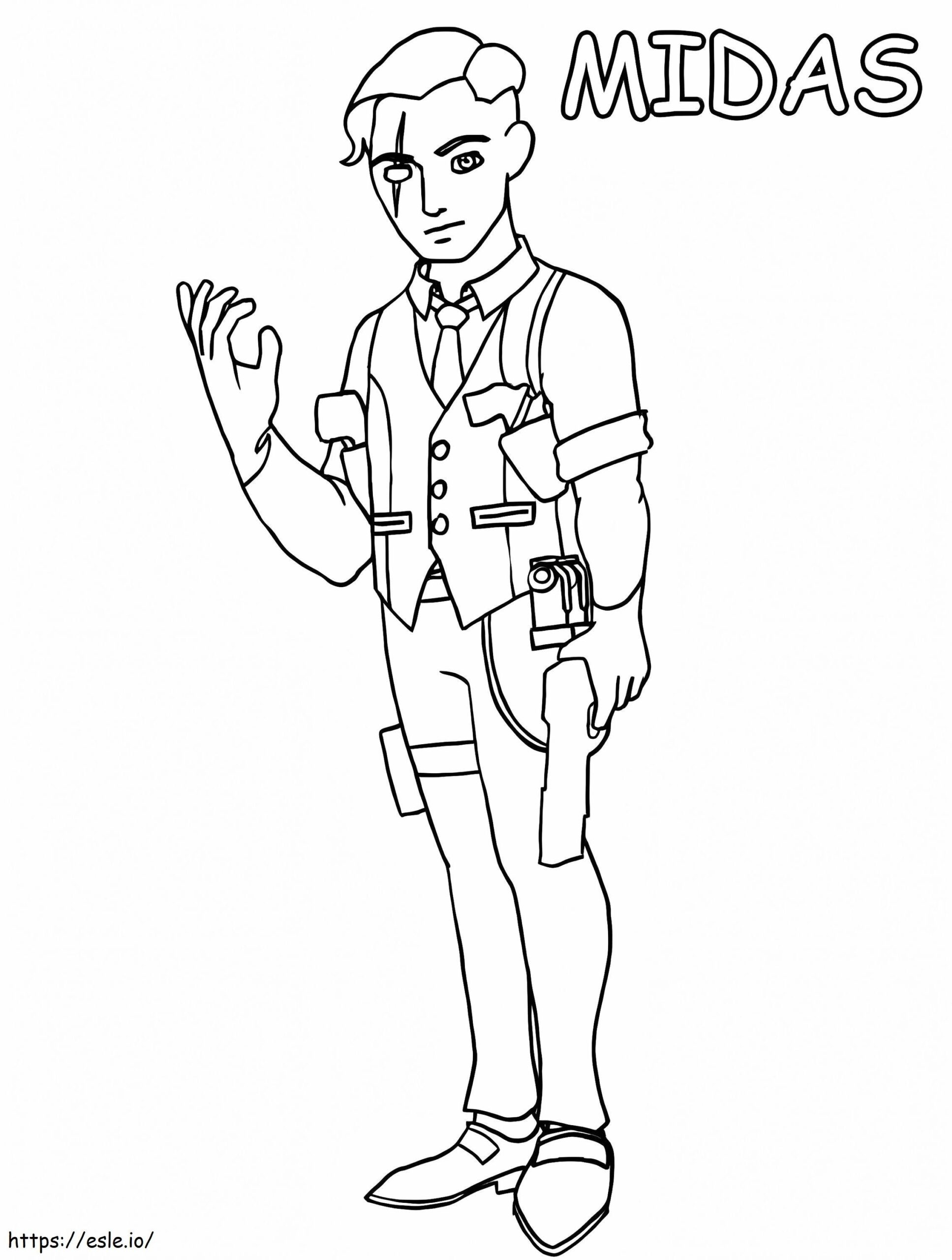Midas Fortnite 1 Coloring Page