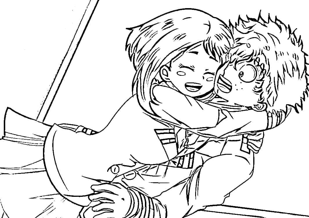 Midoriya Izuku Crying Coloring Page Printable