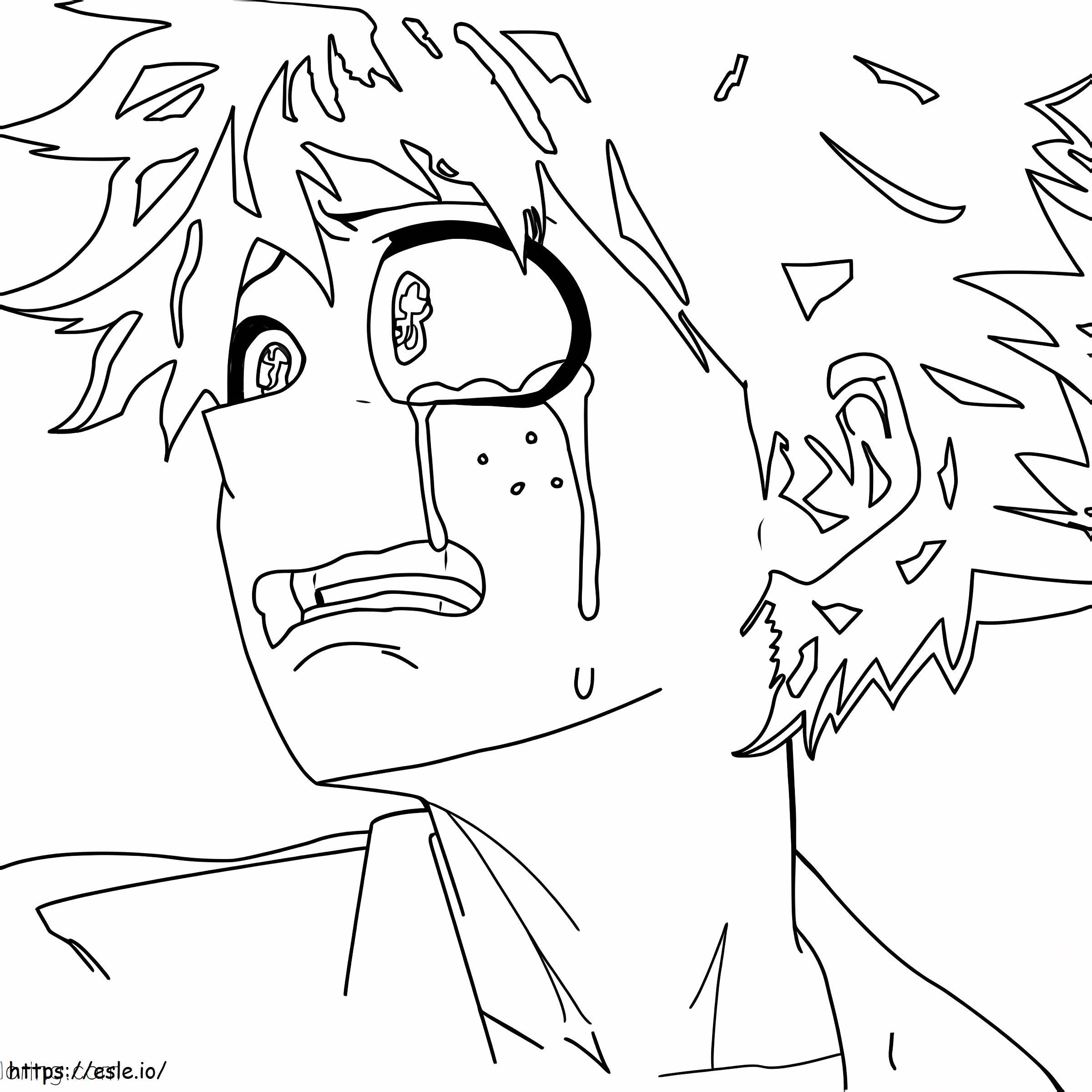 Midoriya Izuku Crying Coloring Page
