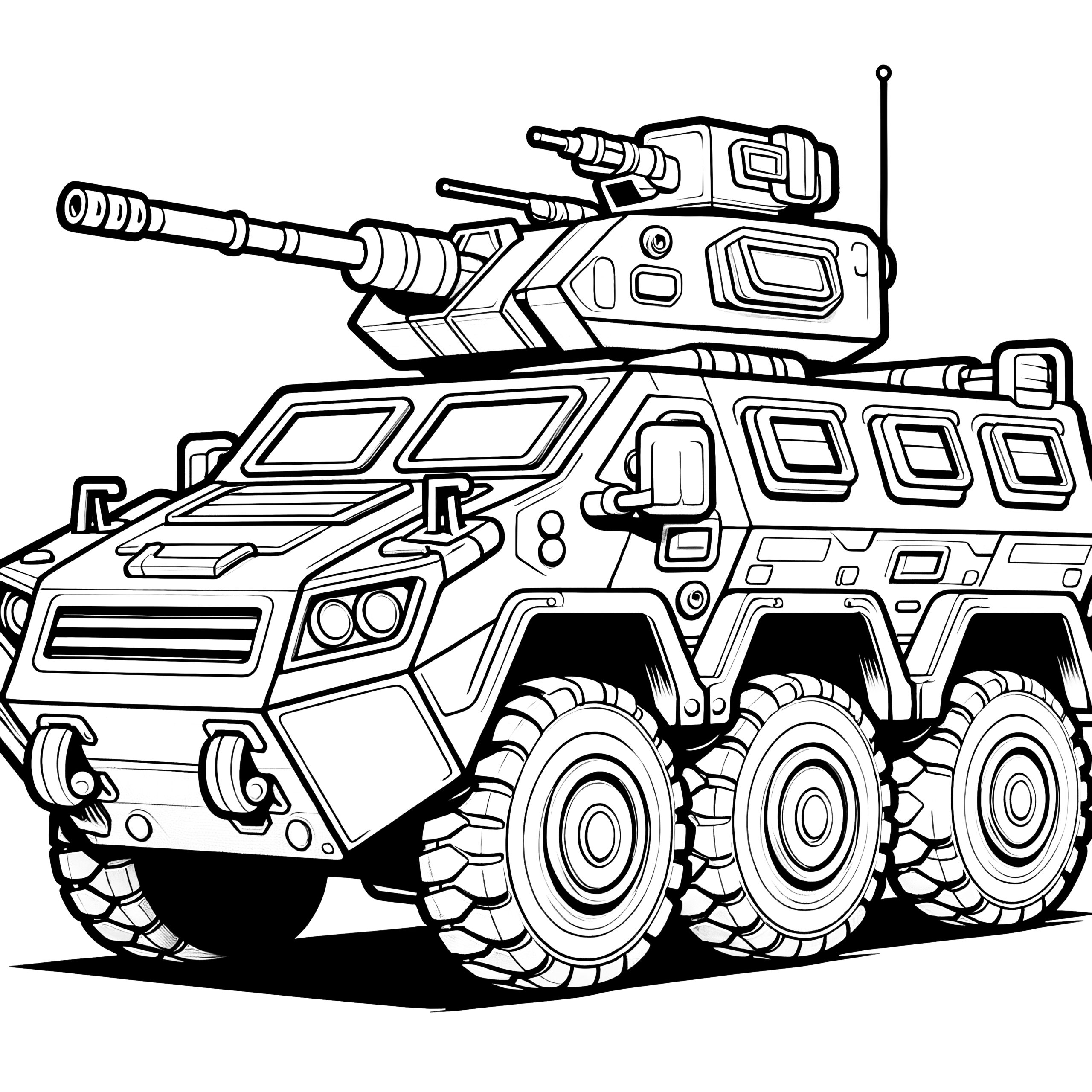 Army Truck Coloring Page Printable