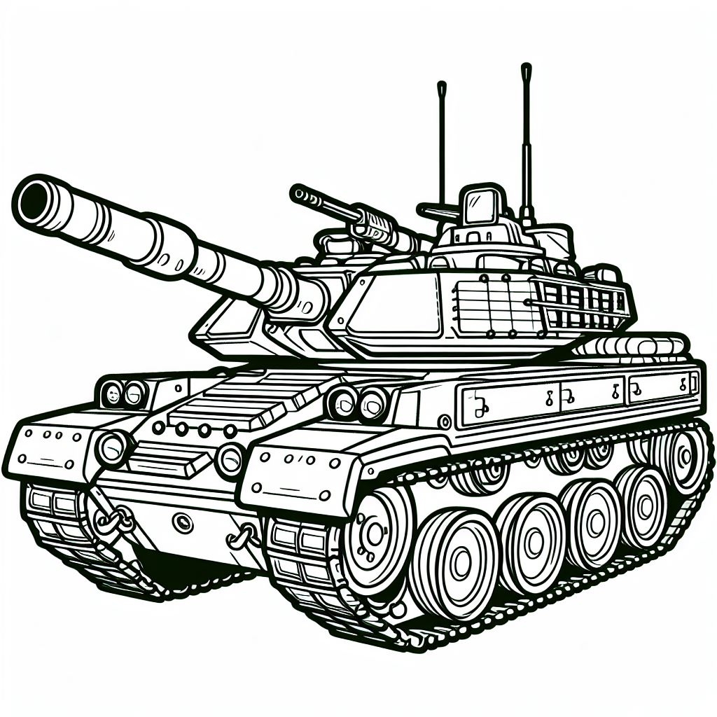 Military Vehicles Coloring Pages Printable