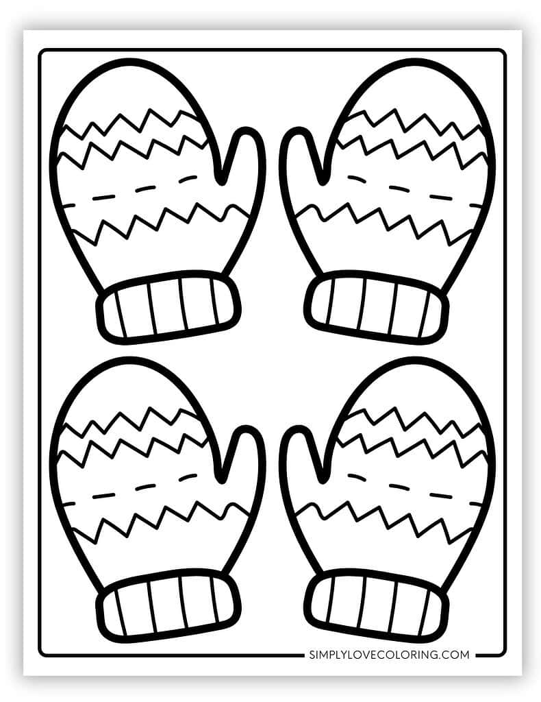 Mitten Coloring Coloring Pages Printable