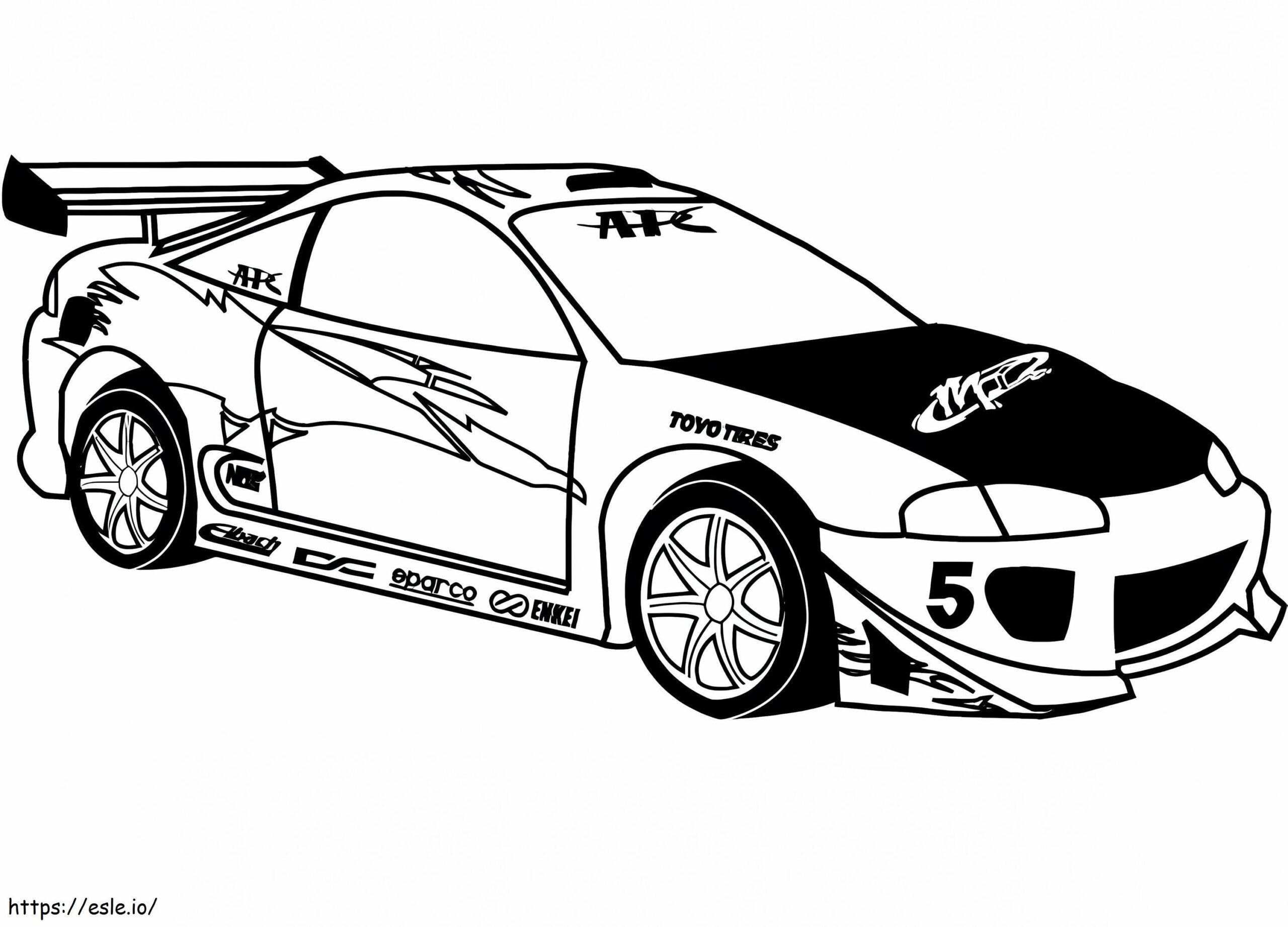 Mobil Balap 12 Gambar Mewarnai