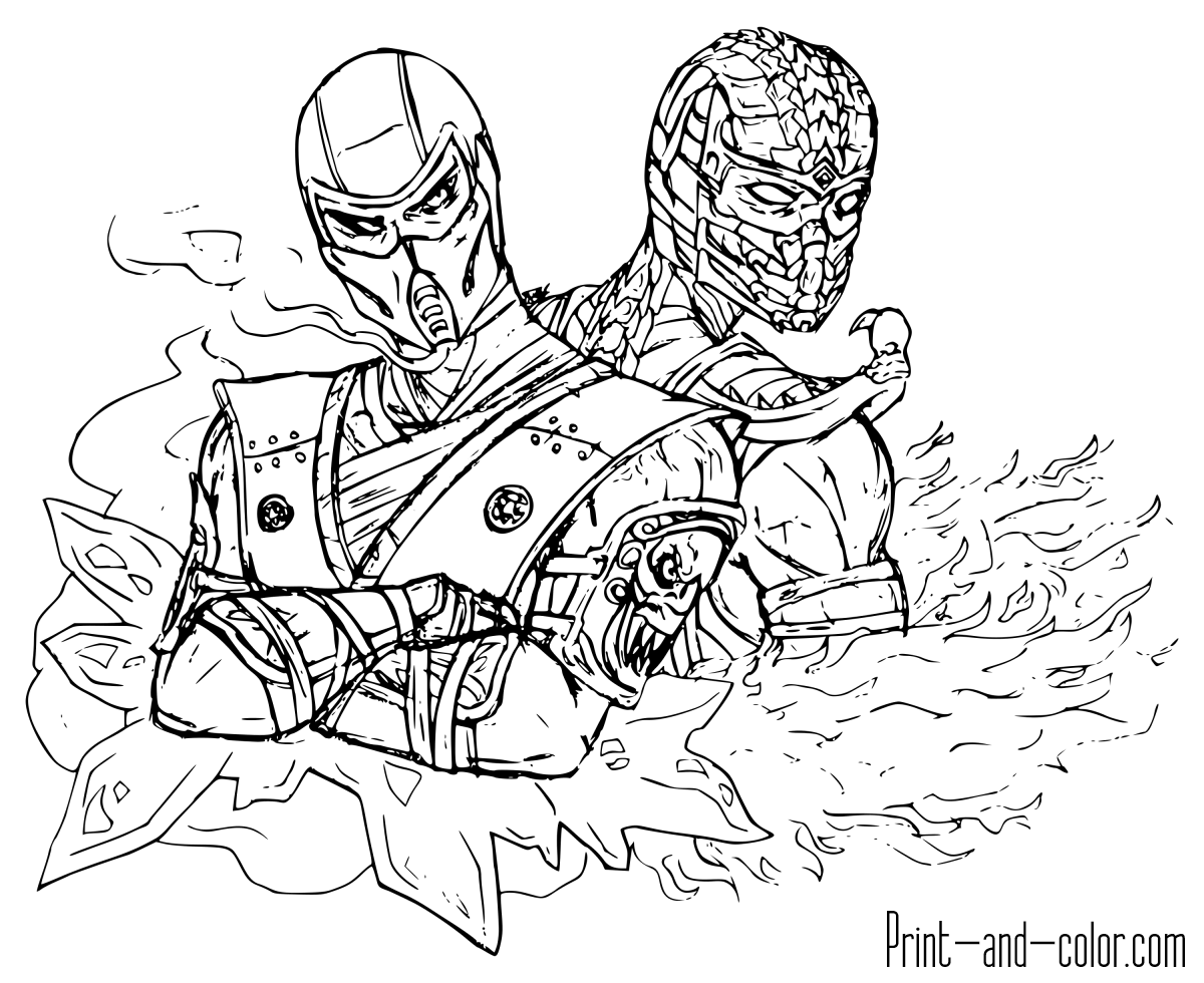Mortal Kombat Coloring Pages Print And Color