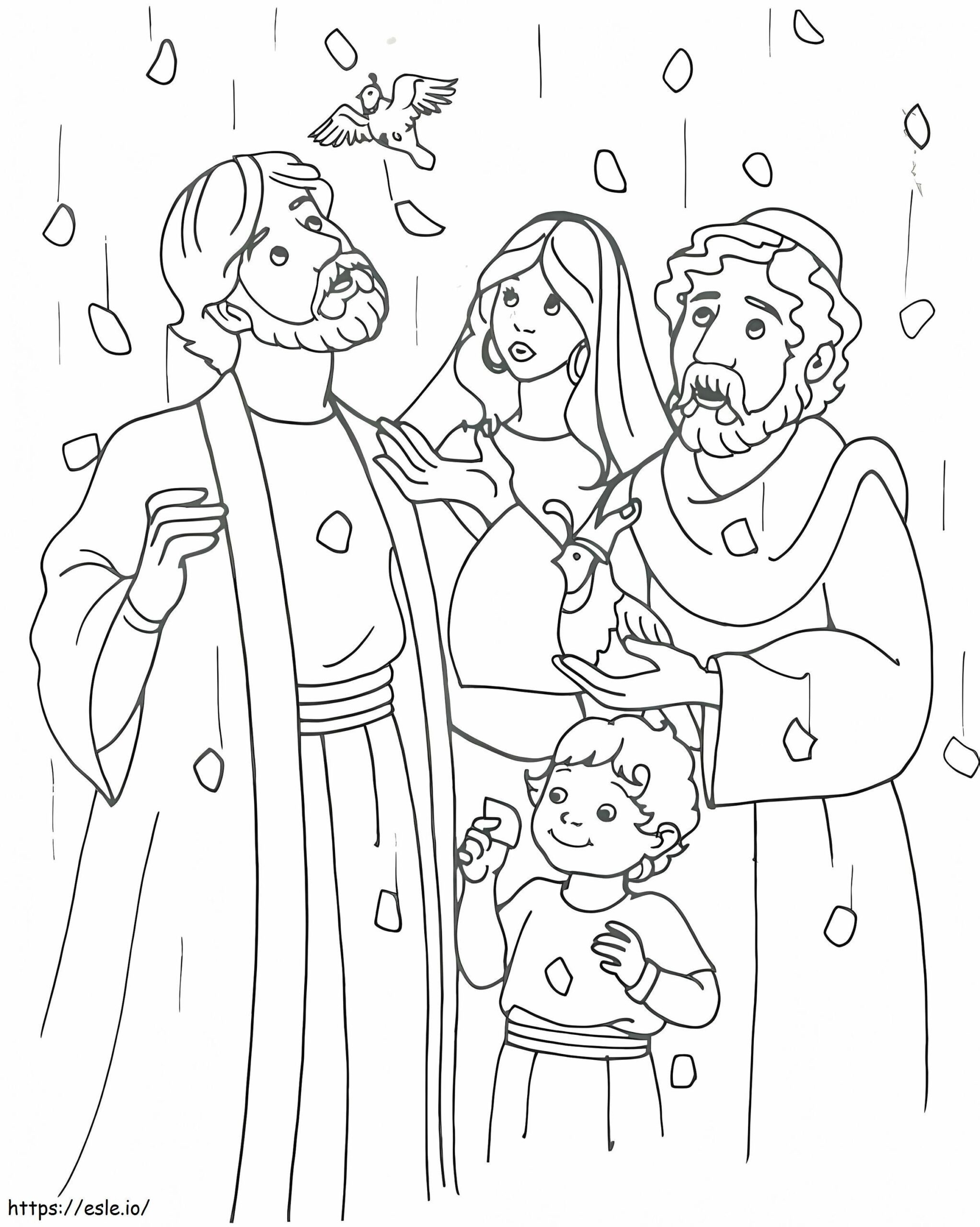 Moses Manna And Quail Coloring Page
