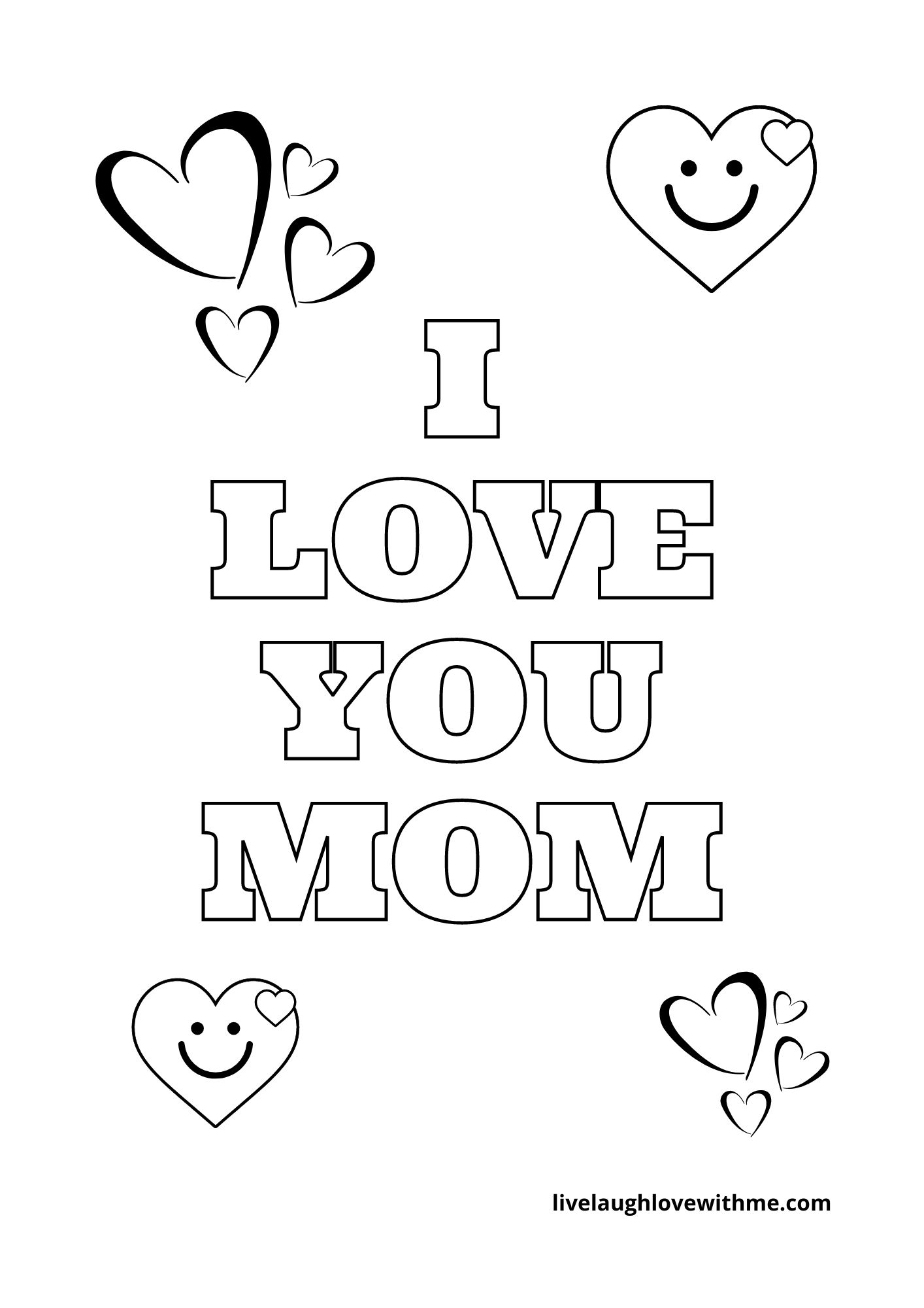 Mother s Day Coloring Pages Free Printable Live Laugh Love