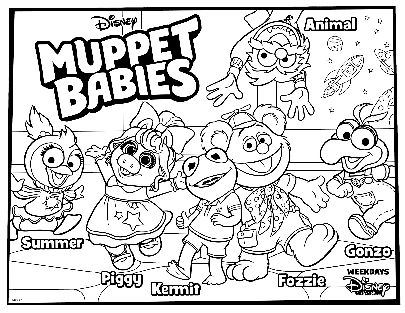 Miss Piggy And Kermit Coloring Pages