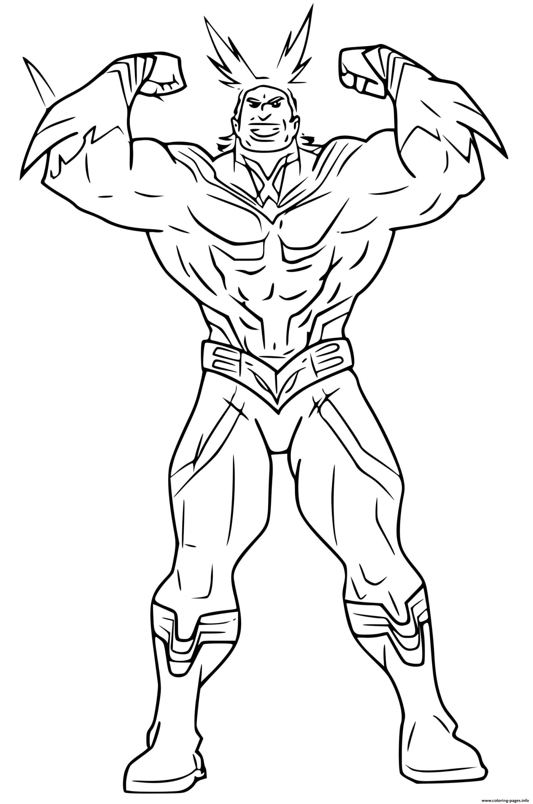 My Hero Academia All Might Manga Coloring Page Printable