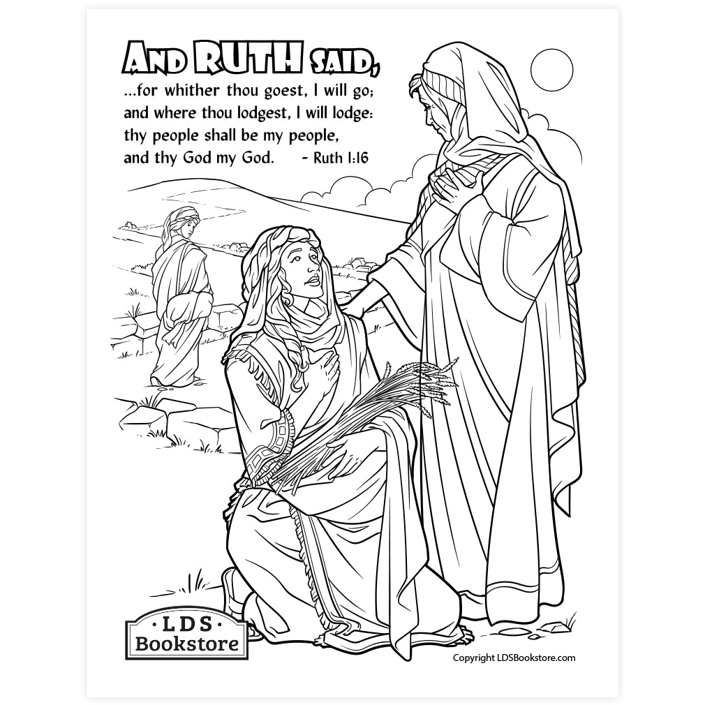 Naomi And Ruth Coloring Page Printable