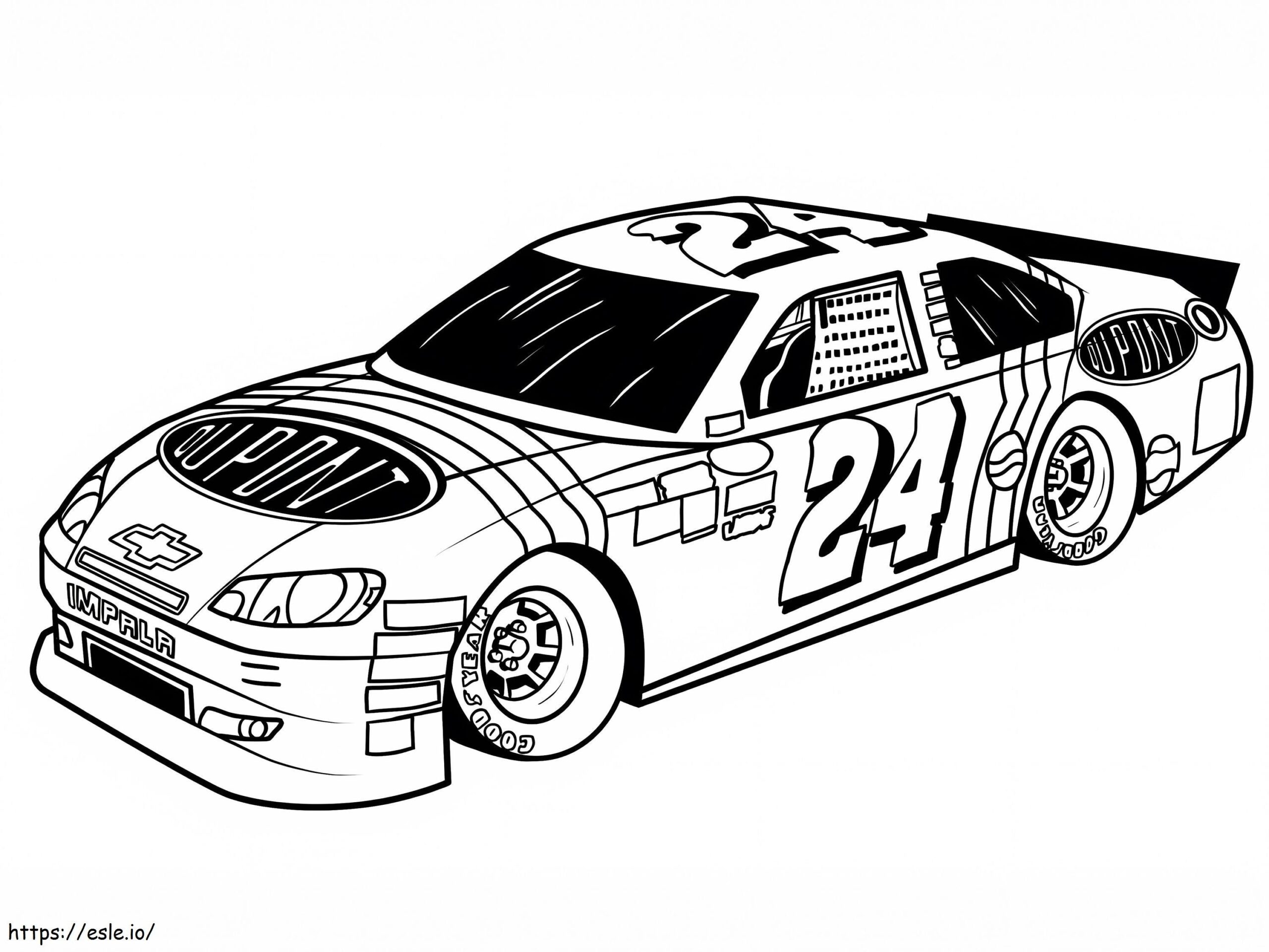 Nascar 24 Printable Coloring Page