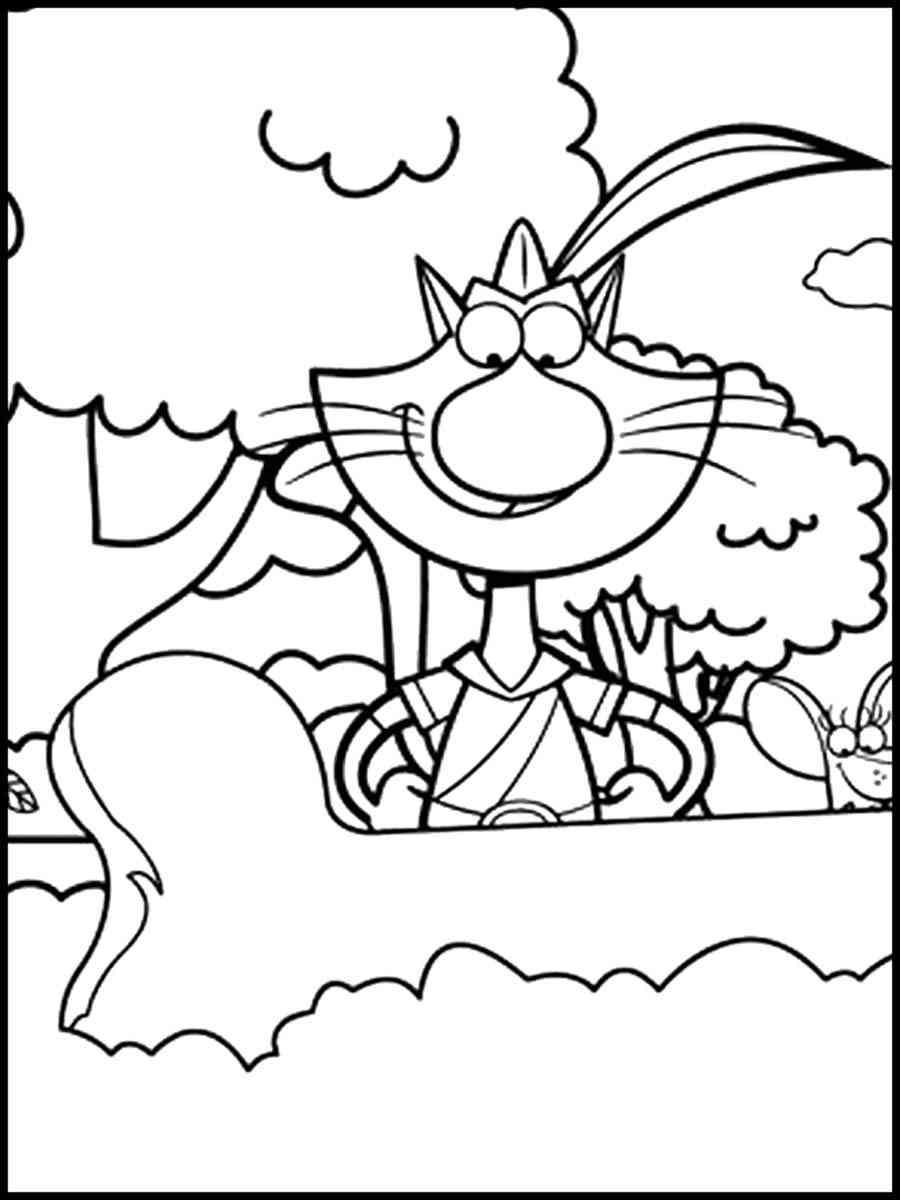 Nature Cat Coloring Pages