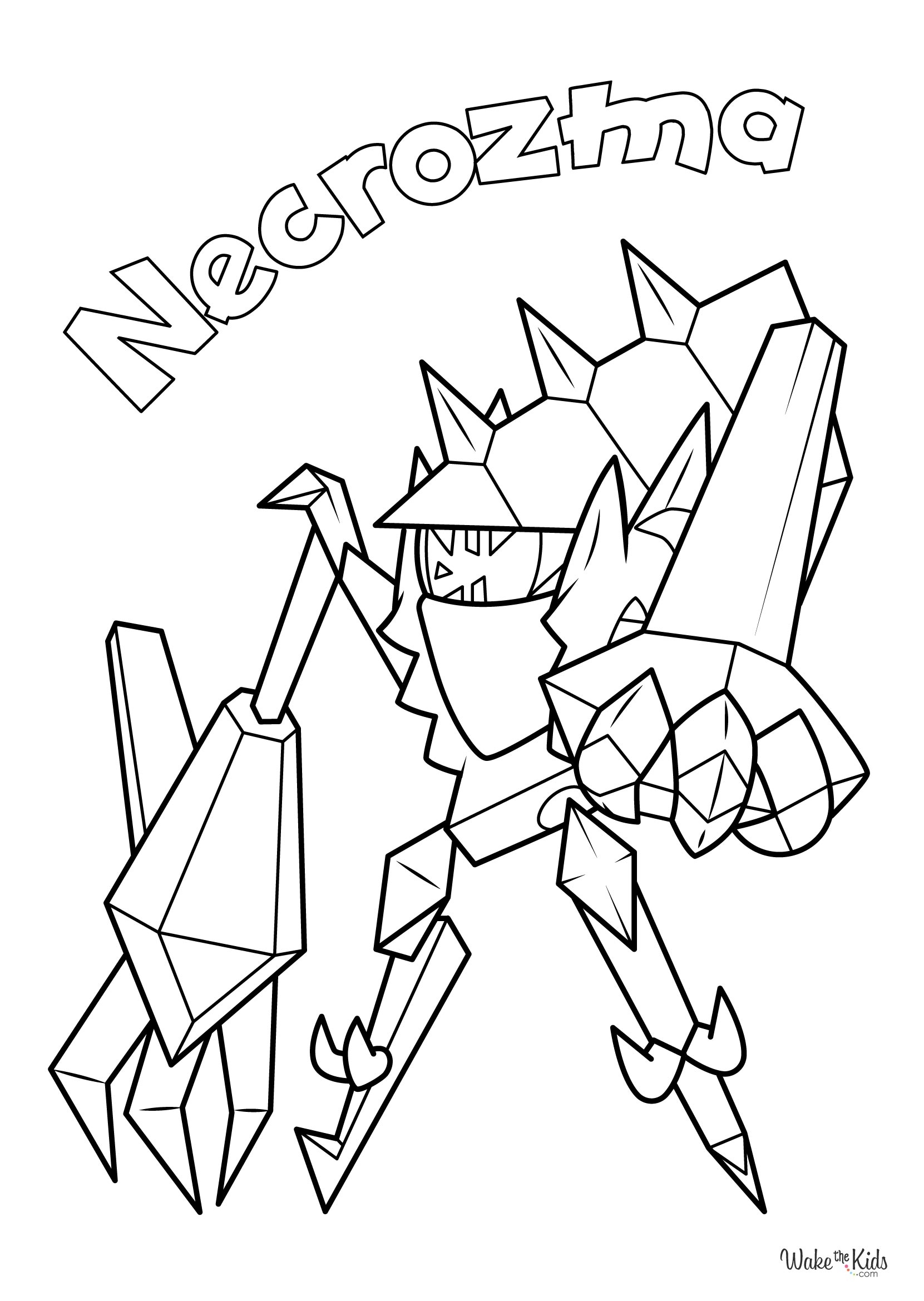 Necrozma Coloring Pages Free Printable PDFs WakeTheKids