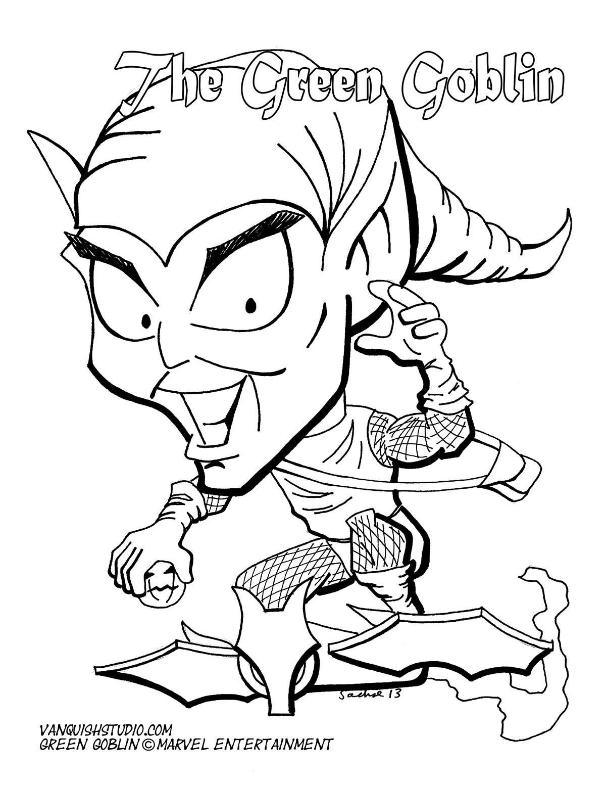 New Coloring Page The Green Goblin Stay Safe And Away From Crowds Don t Spread Color Instead Vanquish Studio