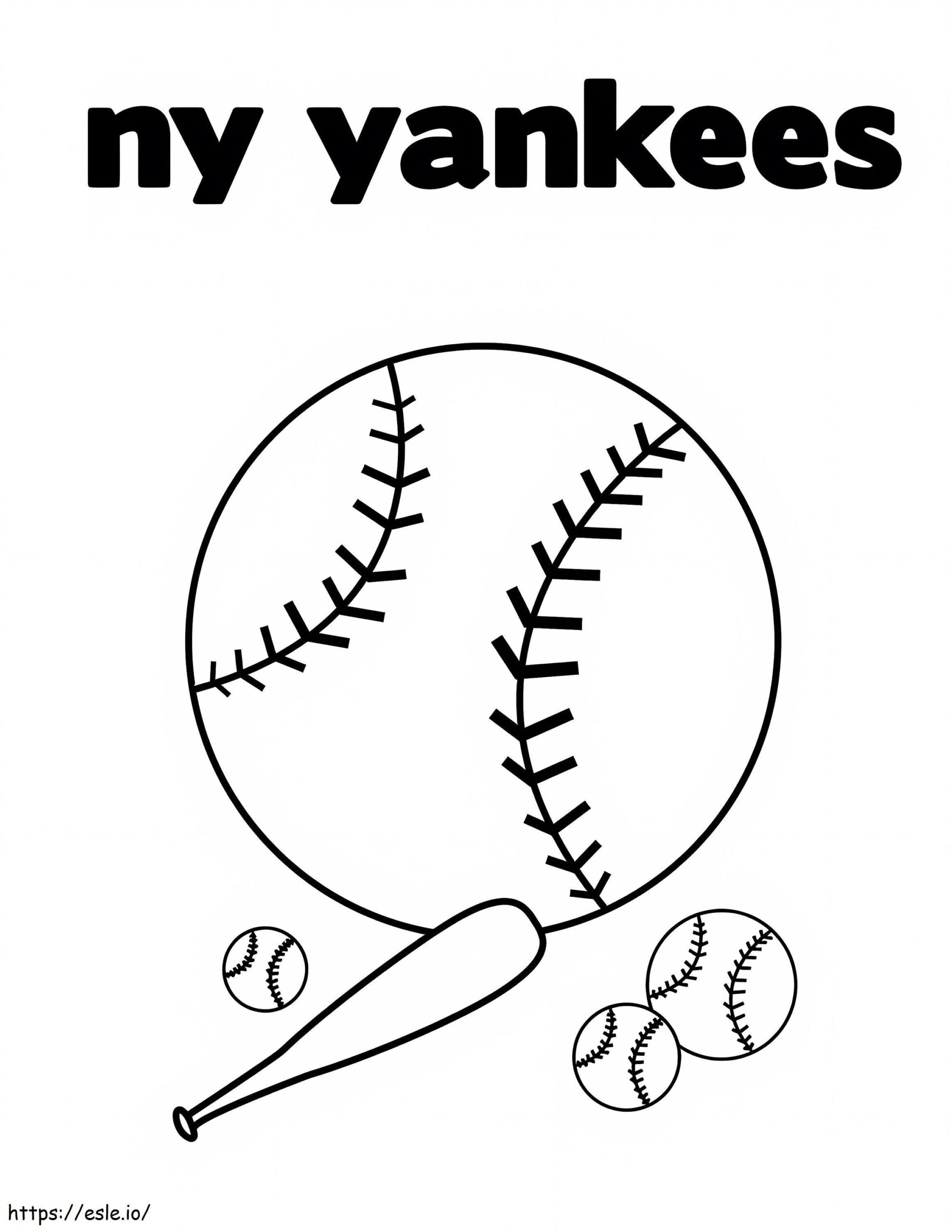 New York Yankees 3 Coloring Page