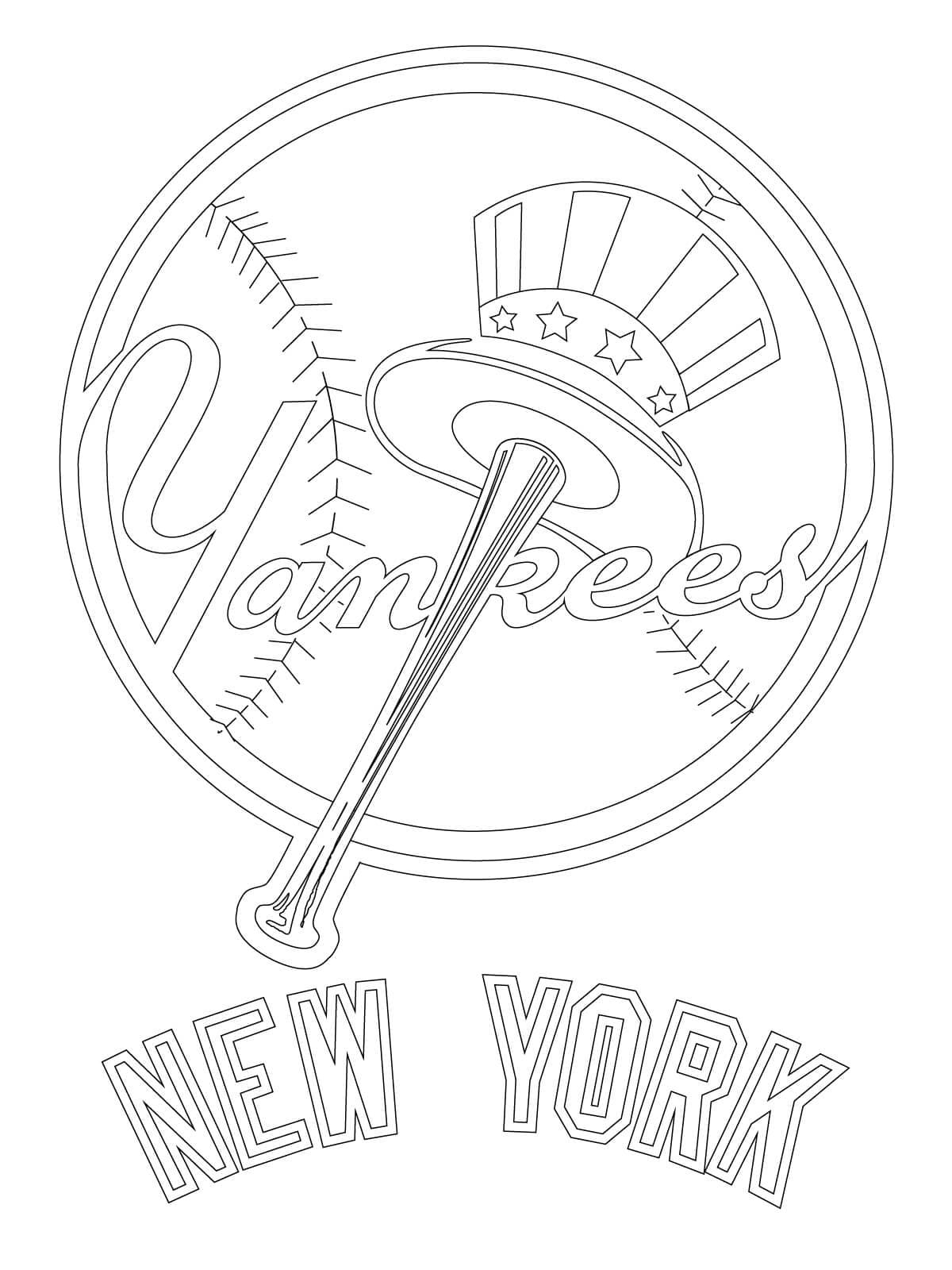 New York Yankees Coloring Pages ColoringLib