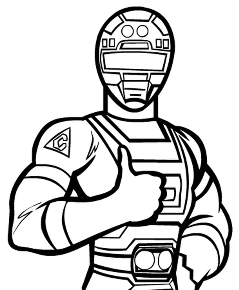 Power Rangers Dino Charge Sledge Coloring Page