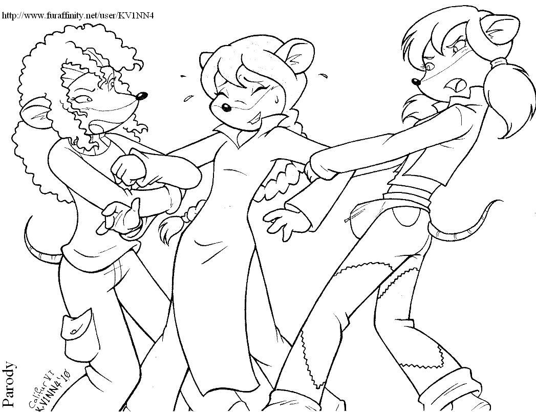 Thea Sisters From Geronimo Stilton Coloring Page