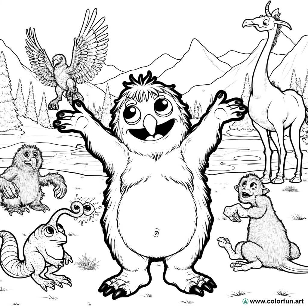 Niffler And Fantastic Beasts Coloring Page Download Or Print For Free
