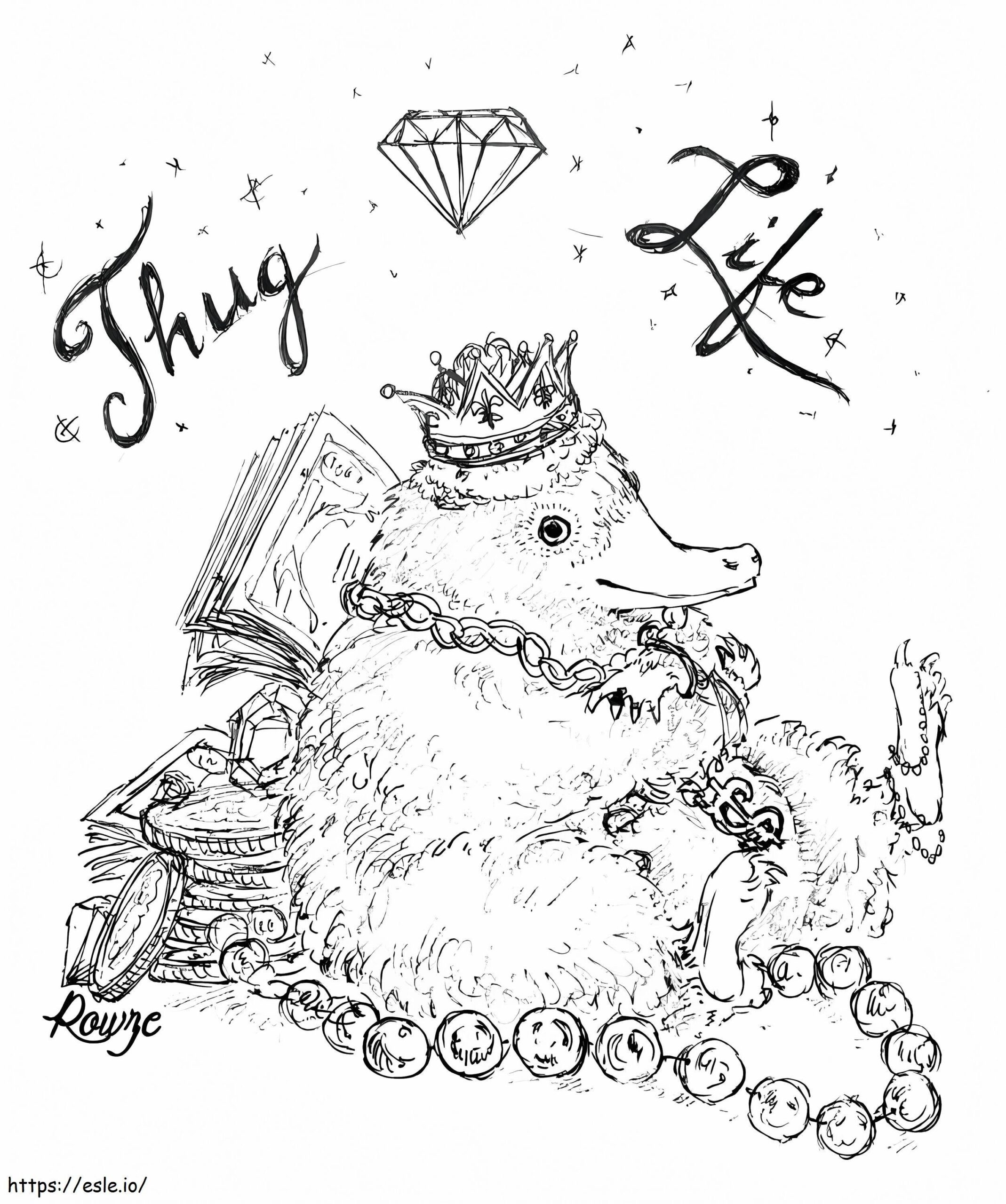 Niffler Coloring Page