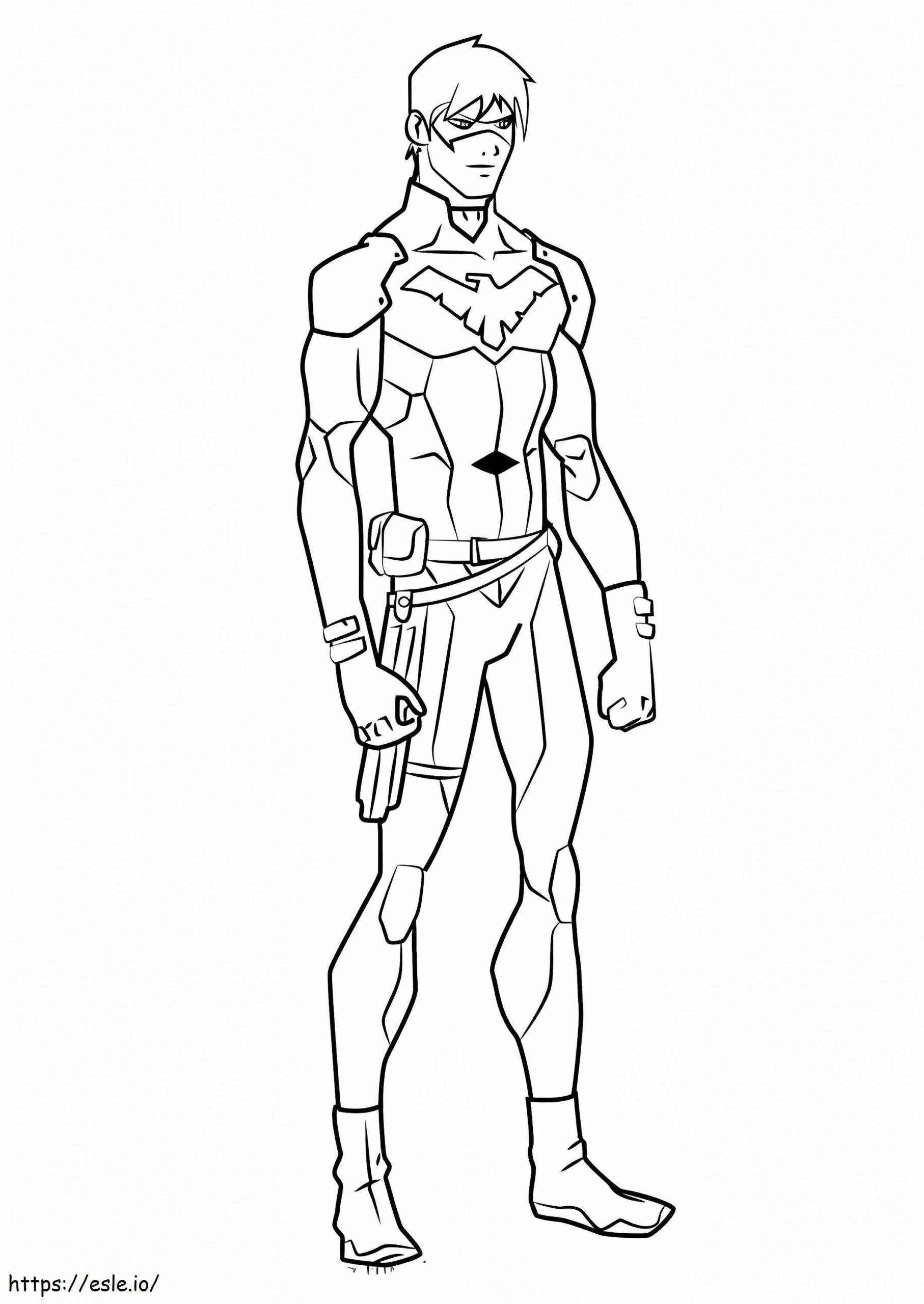 Normal Nightwing Coloring Page