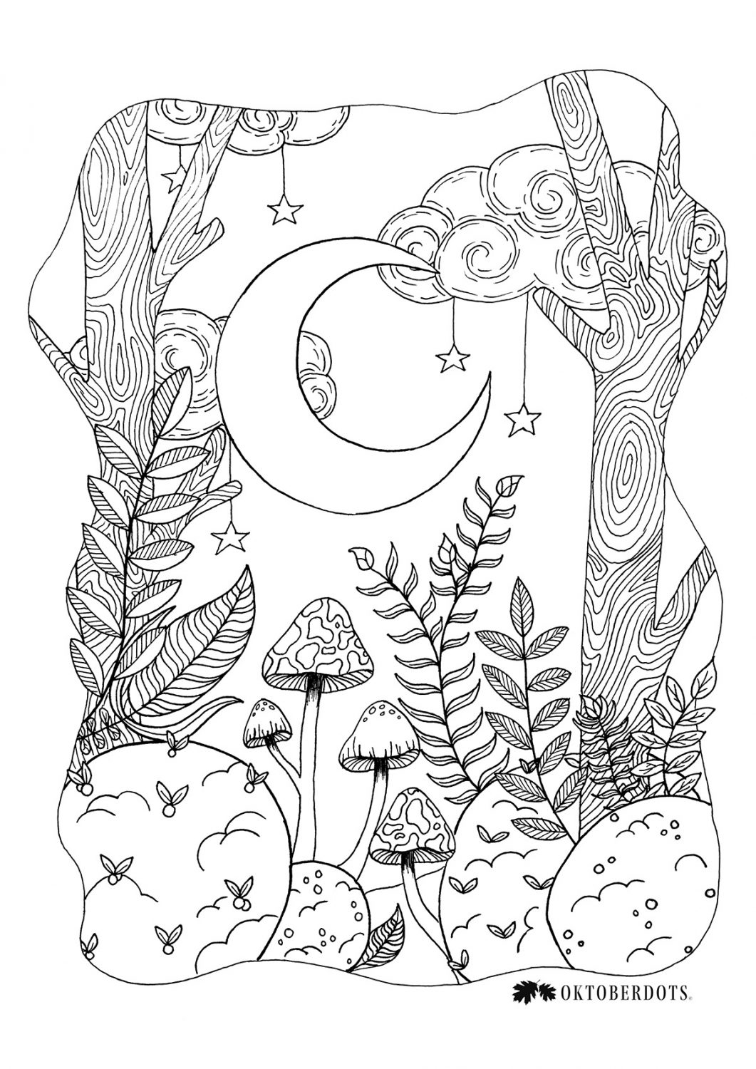 Rotsachtige Kleuren Kleurplaat Printable