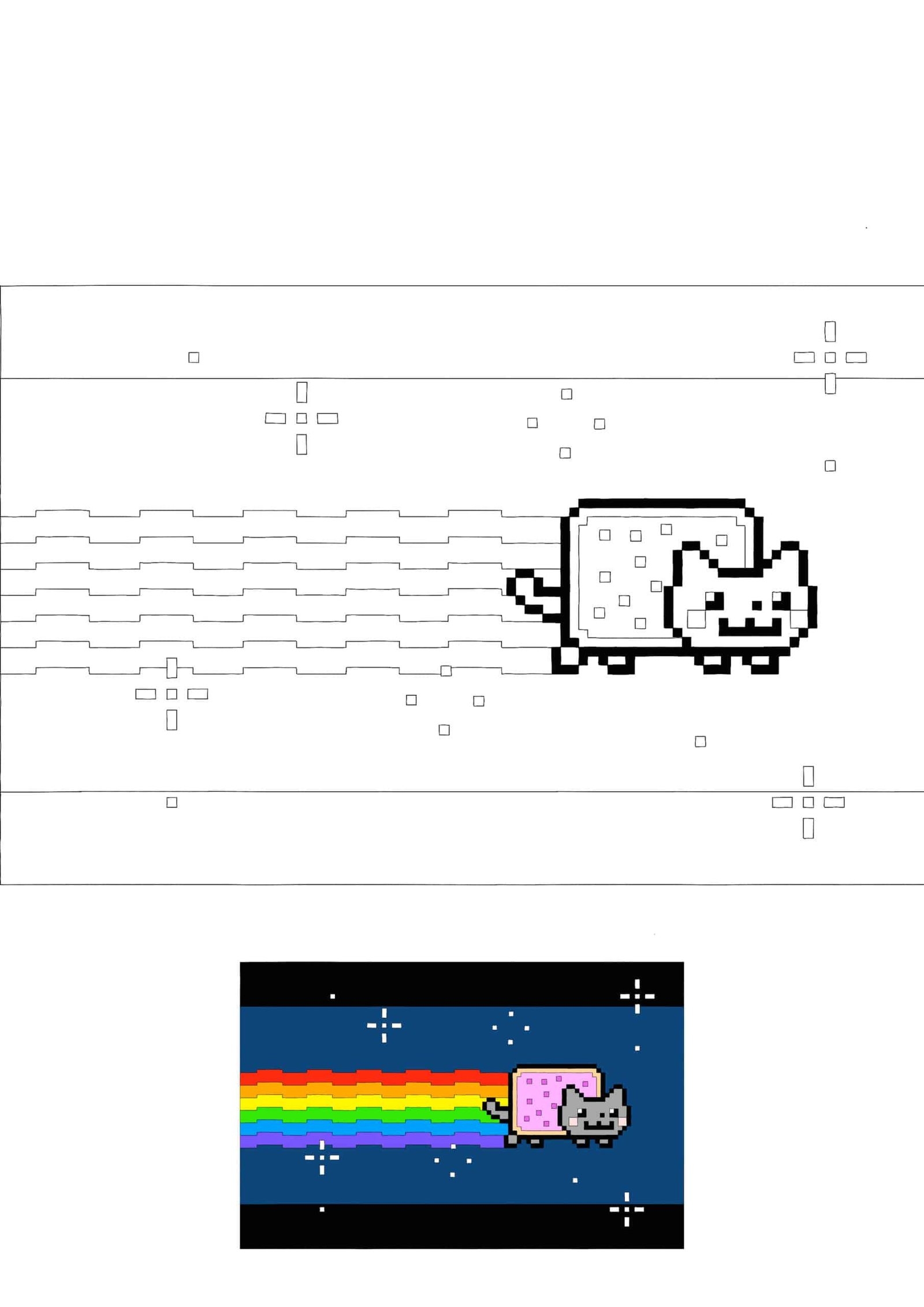 Nyan Cat Coloring Pages 2 Free Coloring Sheets 2021 
