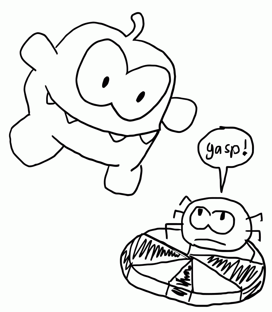Om Nom Free Coloring Pages Online Print 