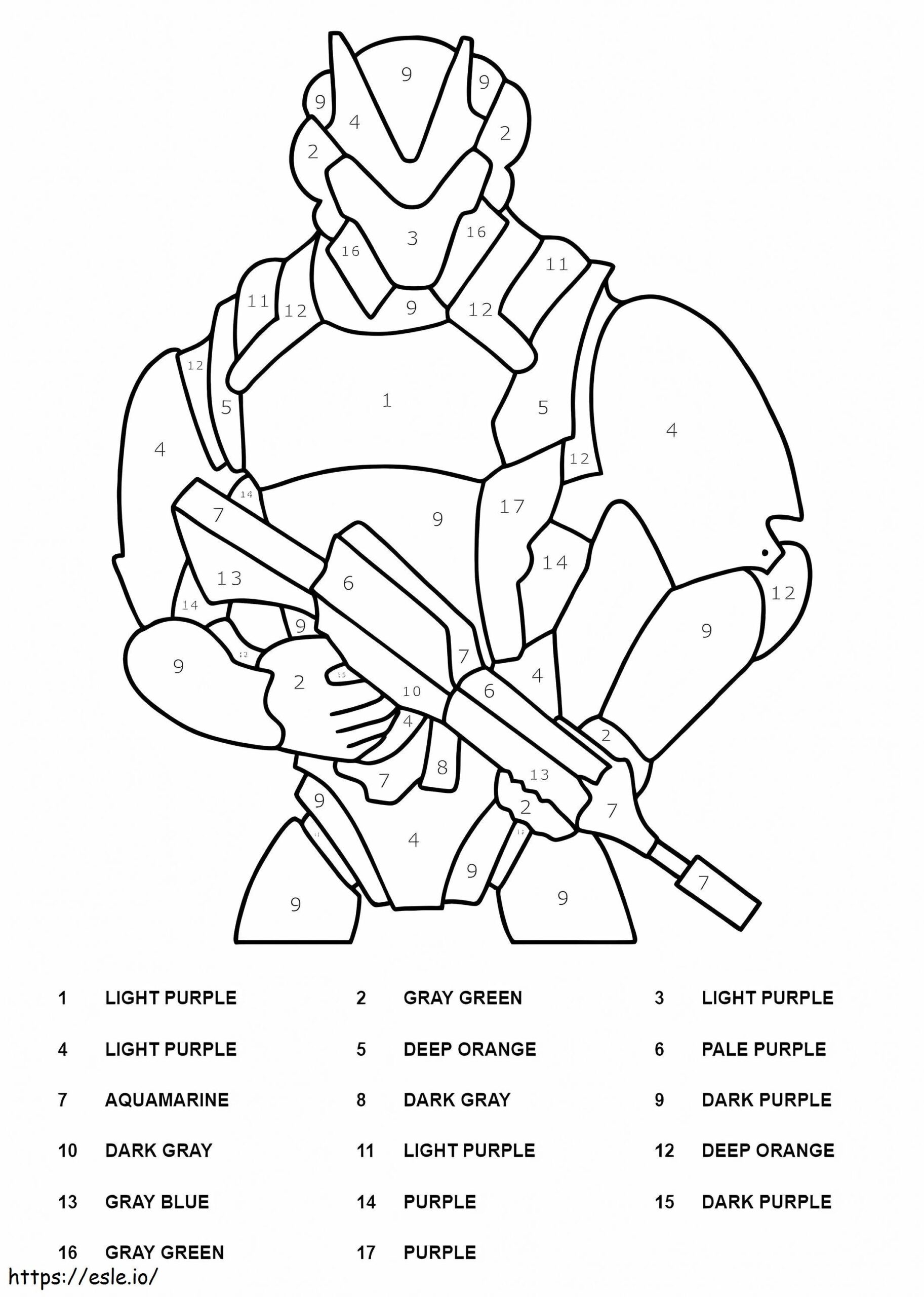 Omega Fortnite Color By Number Coloring Page
