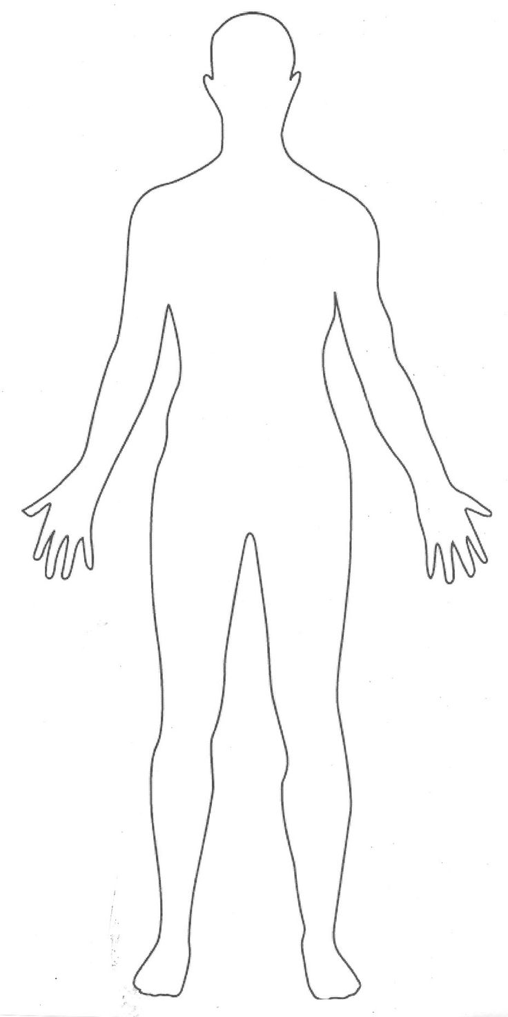 Body Person Outline Coloring Page Printable