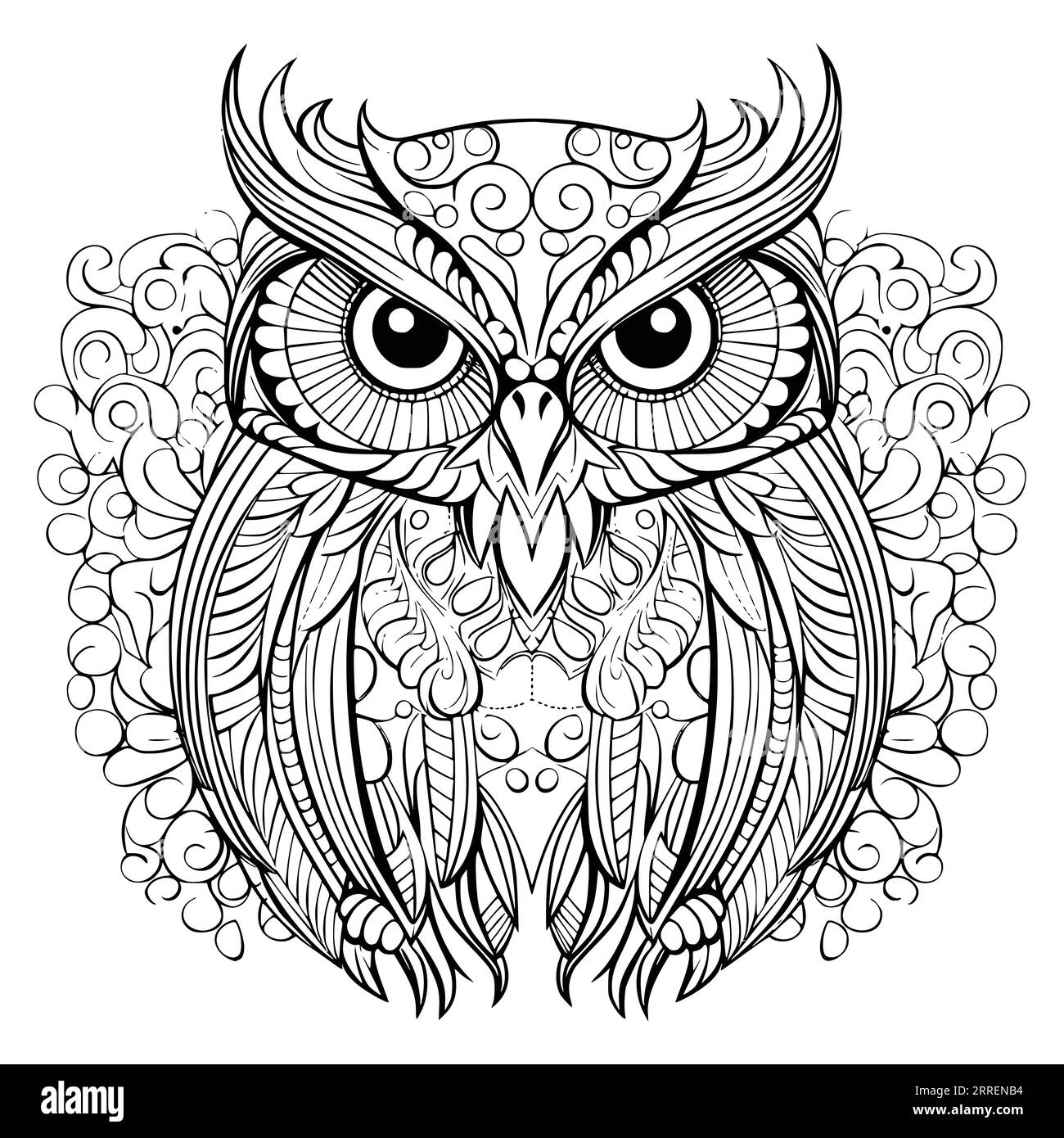 Owl Coloring Pages Printable Hi res Stock Photography And Images Alamy