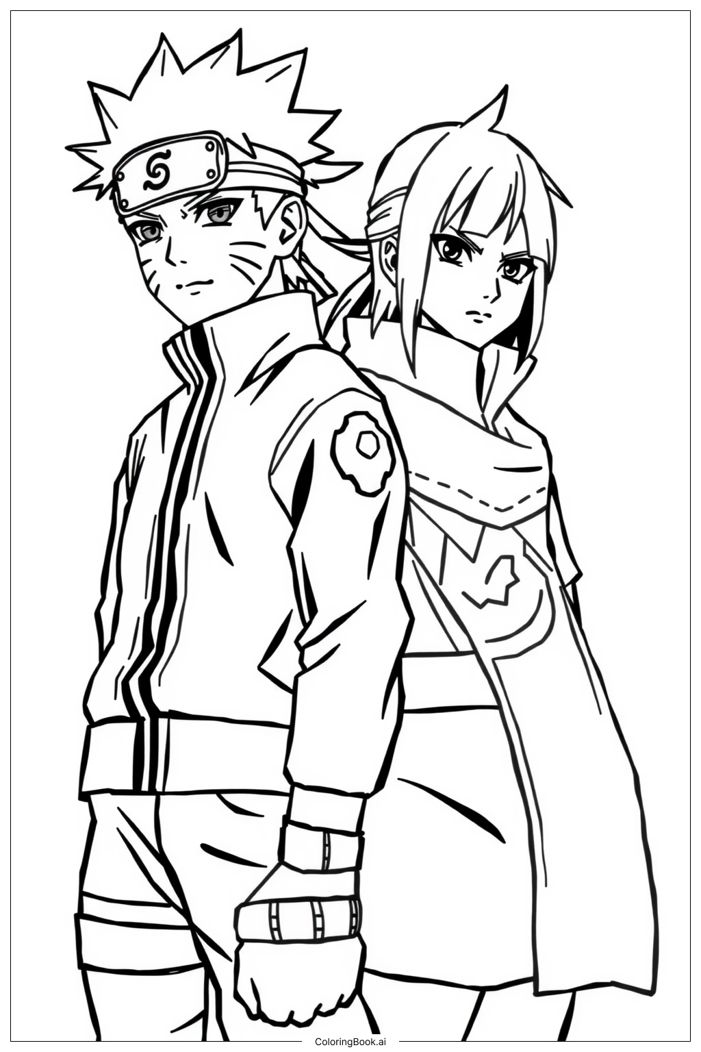 Pequeã±O Sasuke Para Colorear Printable