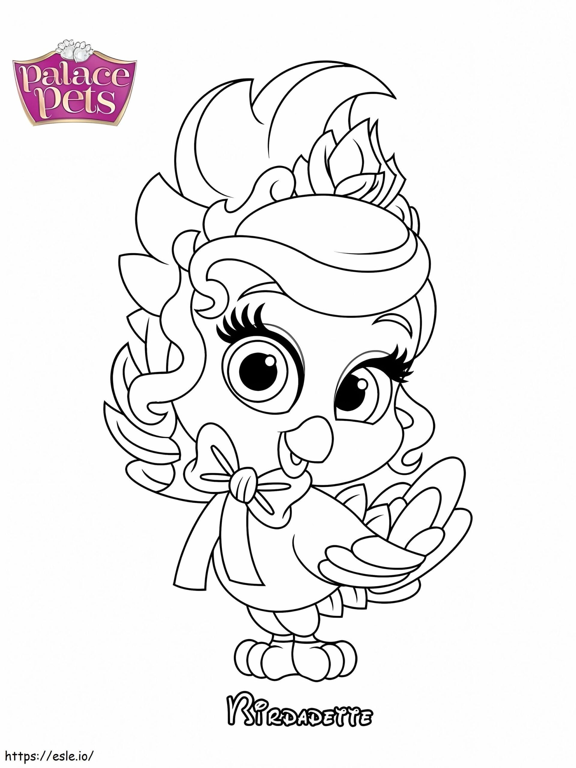 Palace Pets Birdadette Coloring Page