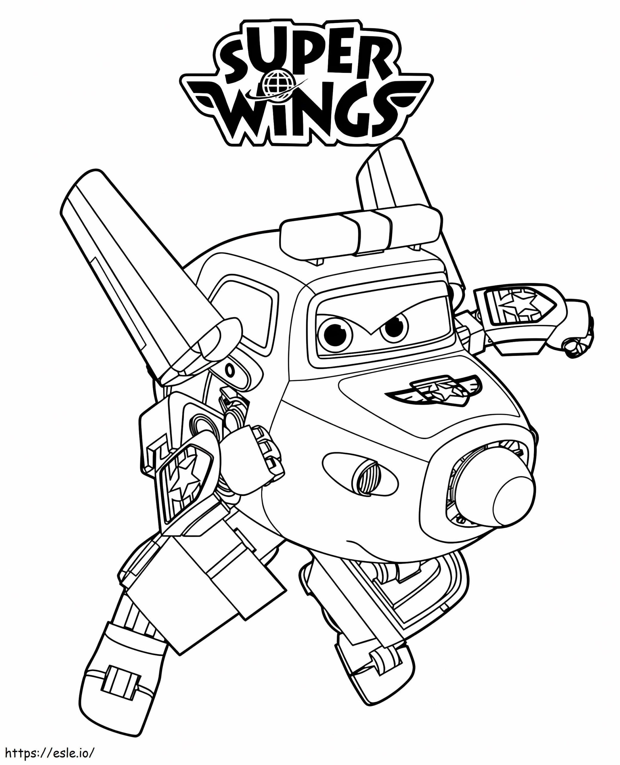 Paul Super Wings 1 Coloring Page