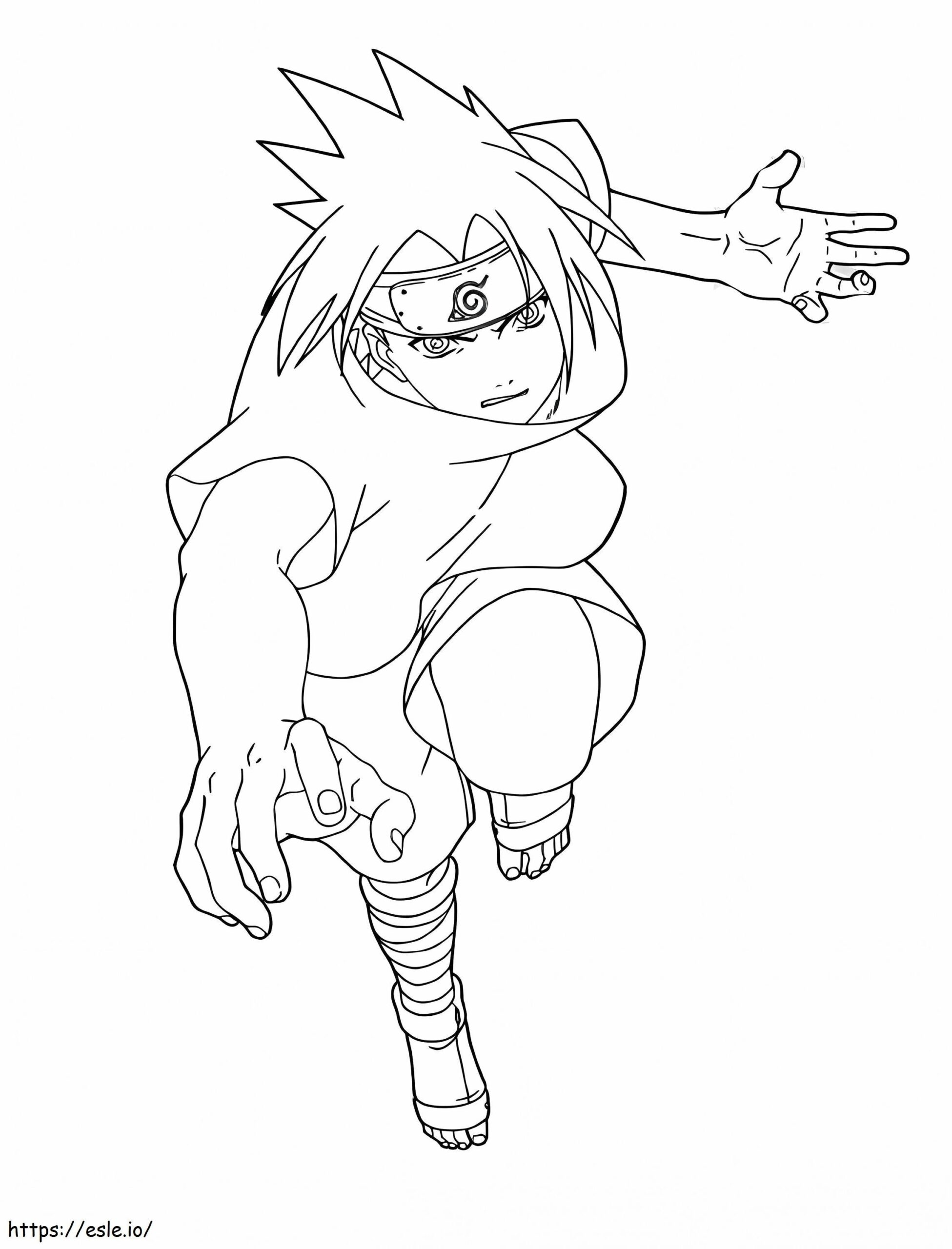 Peque o Sasuke Maravilloso Para Colorear