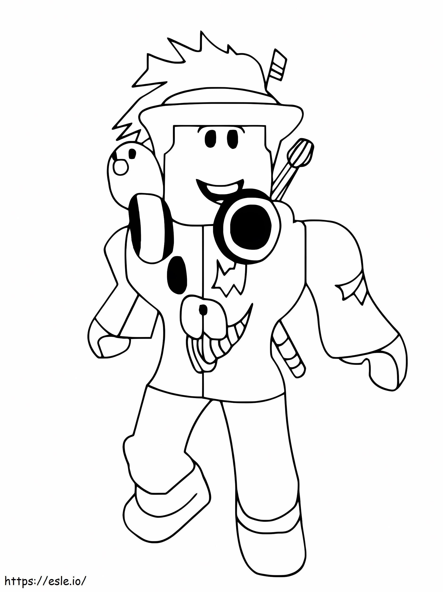 Personaje Divertido De Roblox Para Colorear