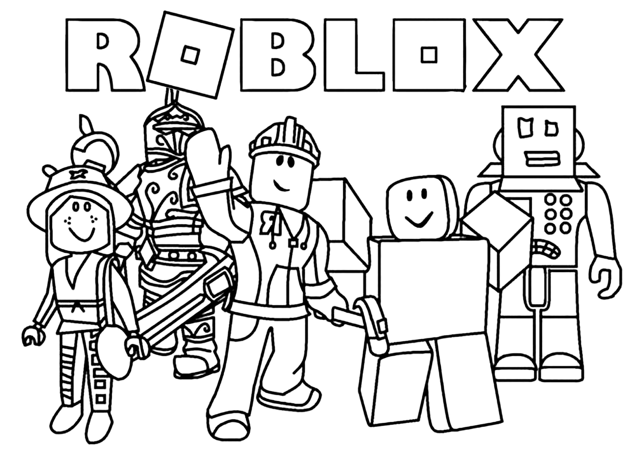 Personajes De Roblox Dibujos Para Colorear