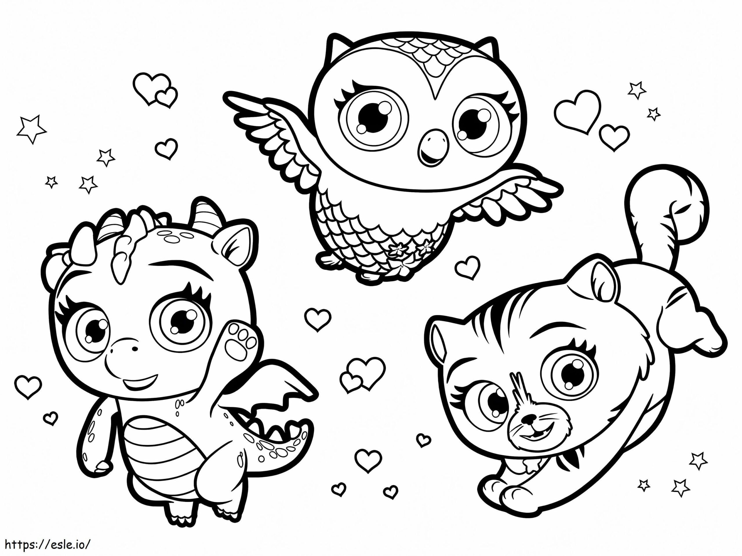 Pets From Little Charmers Coloring Page
