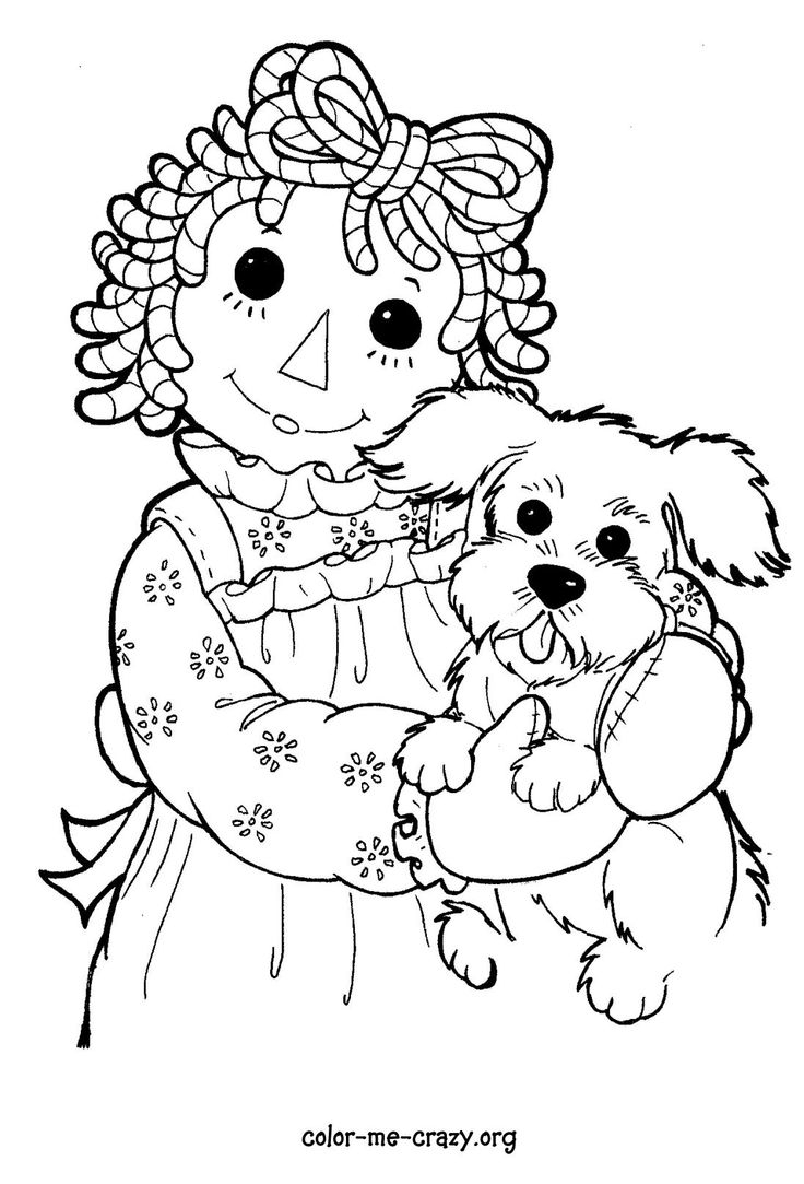 Pin By Charlean Starr On To Color People Fabric Painting Raggedy Ann Coloring Books