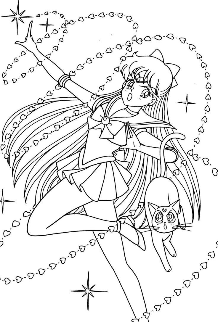 Lovely Sailor Mercury Coloring Page Printable