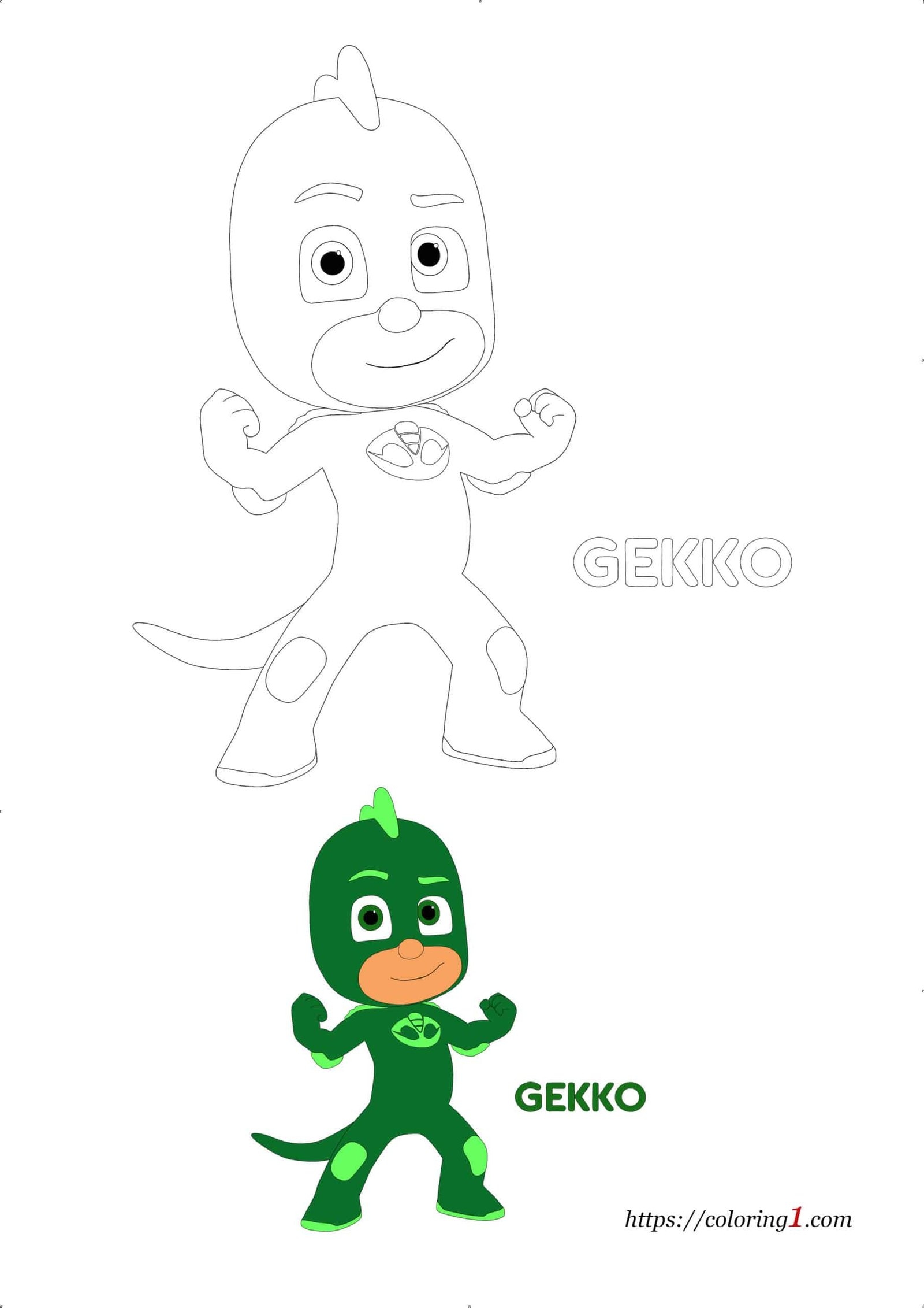 Pj Masks Gekko Coloring Pages 2 Free Coloring Sheets 2021 