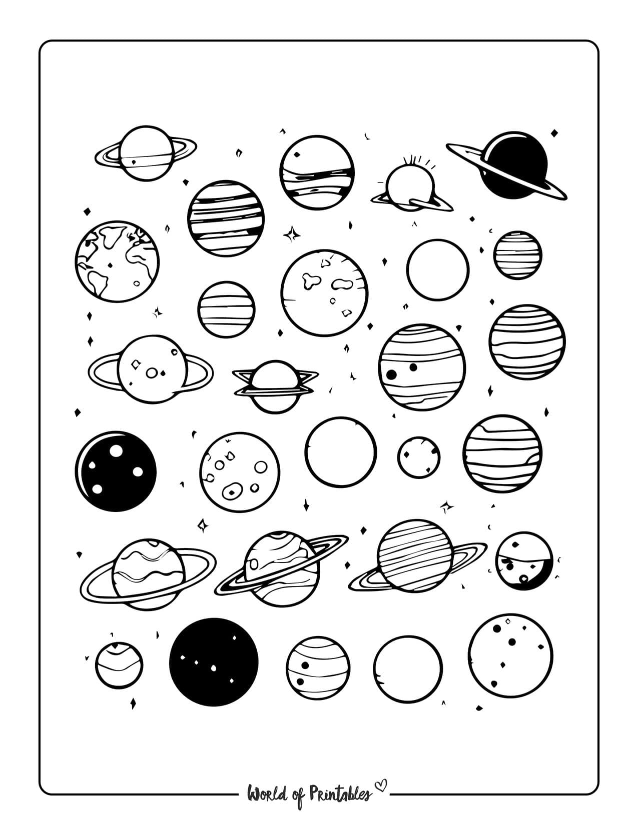Planets Coloring Pages Printable